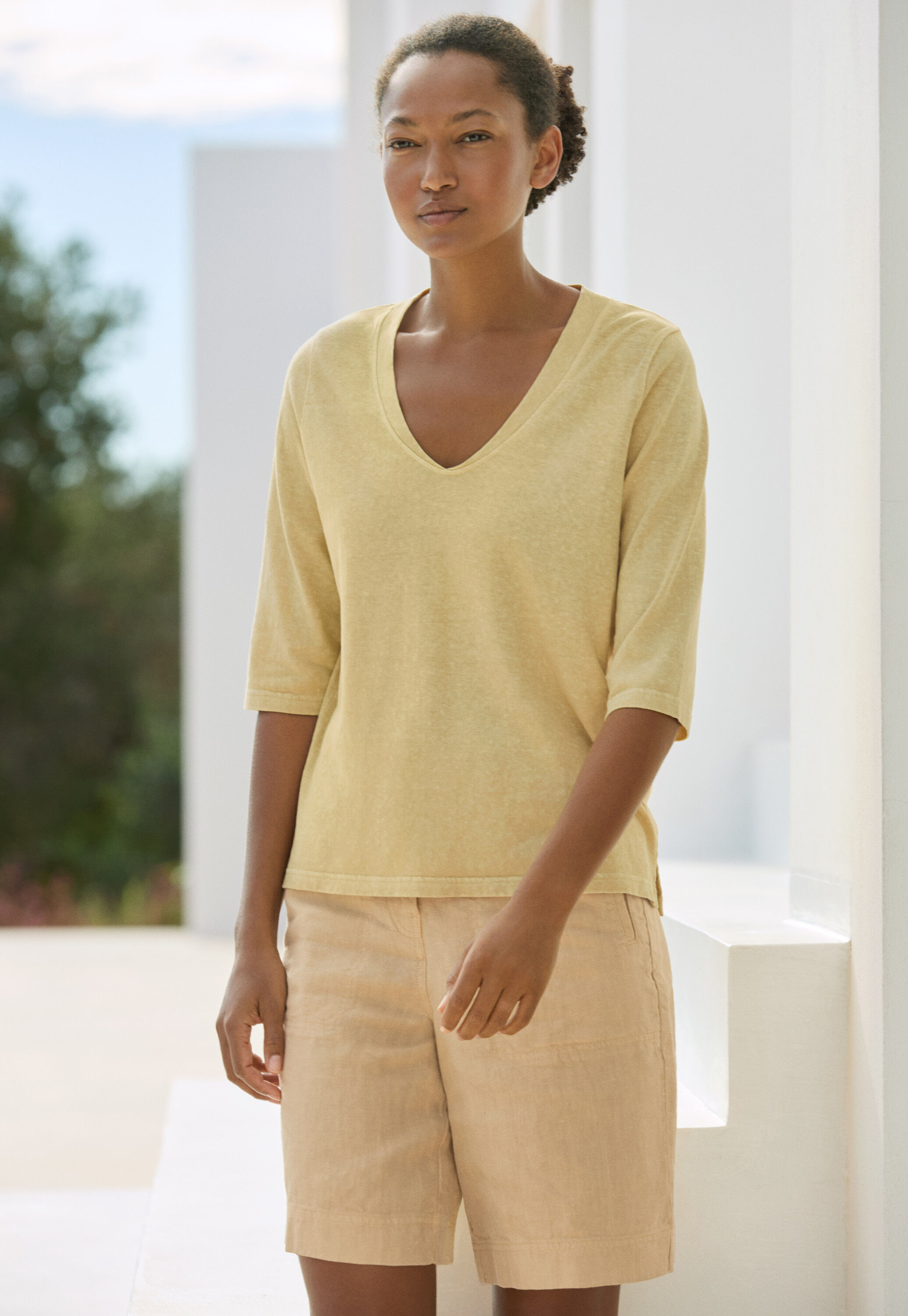Garment-dyed overshirt