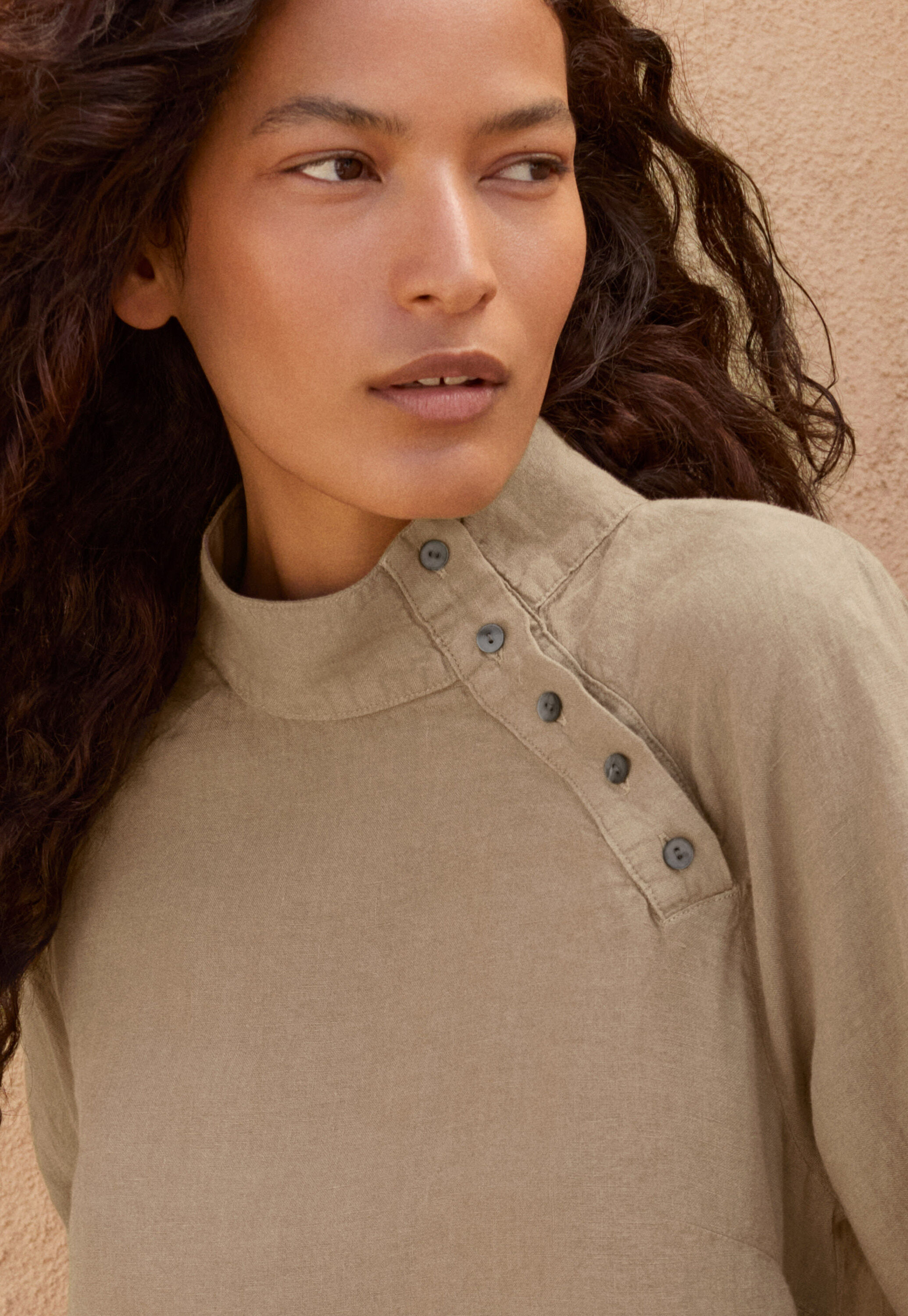 Funnel neck blouse