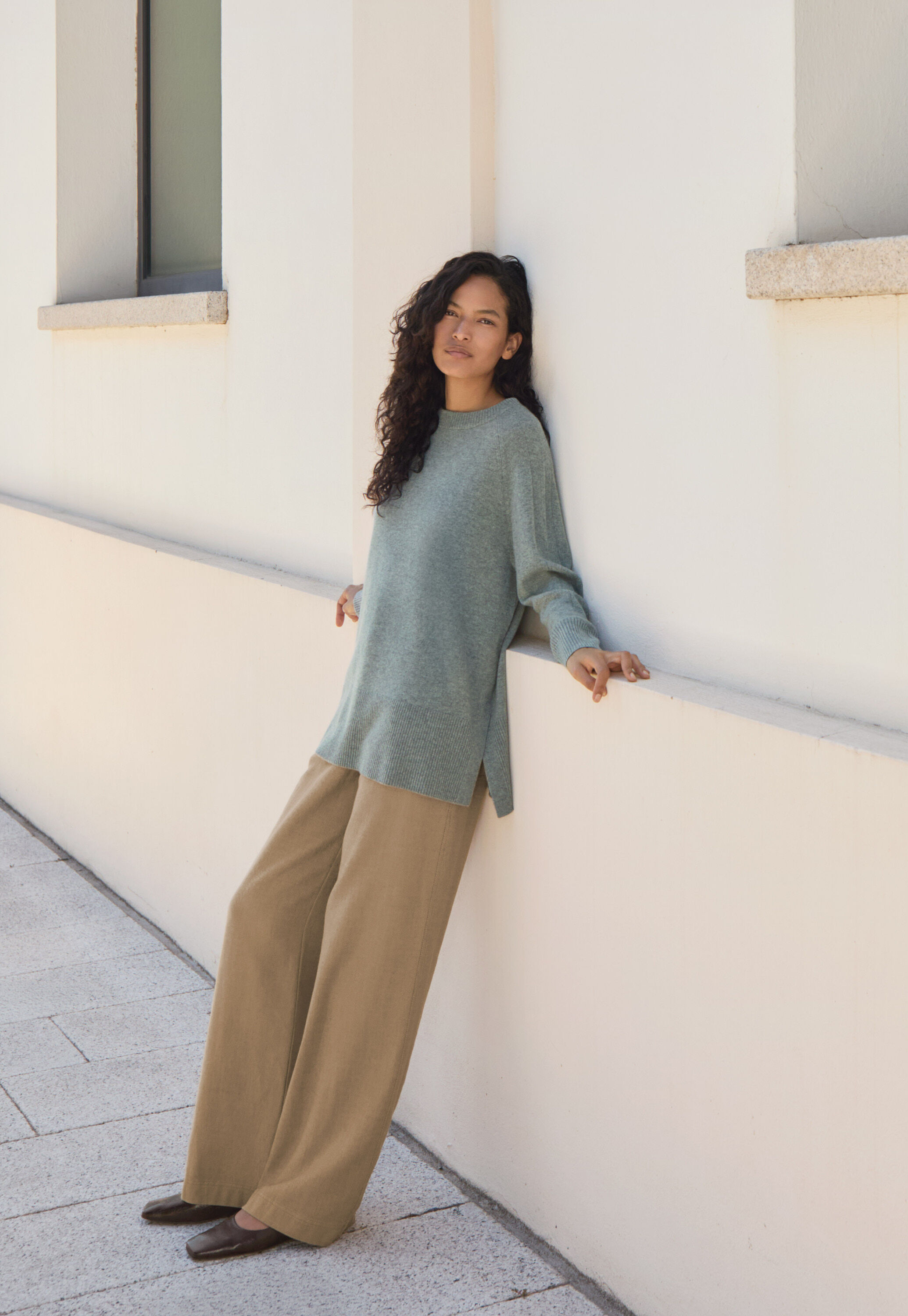 Funnel-neck sweater