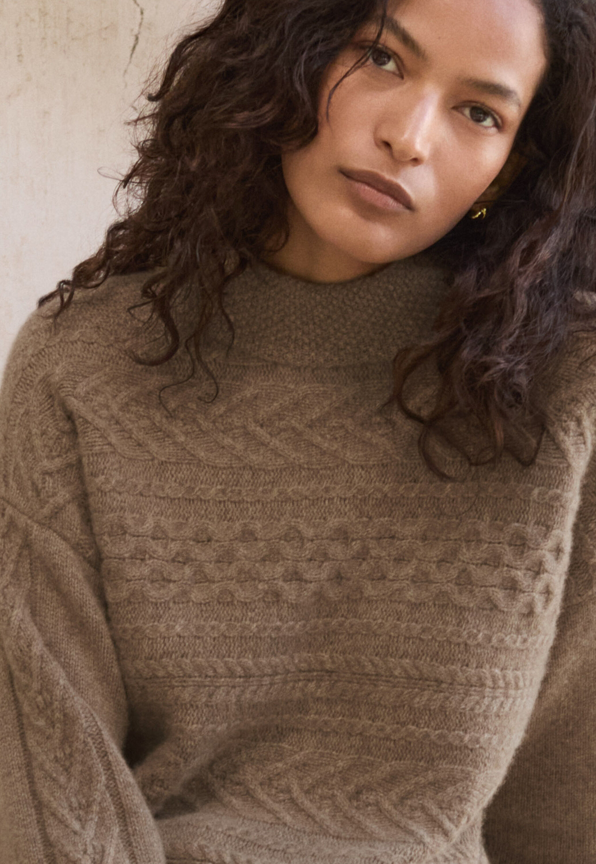 Cable-stitch sweater