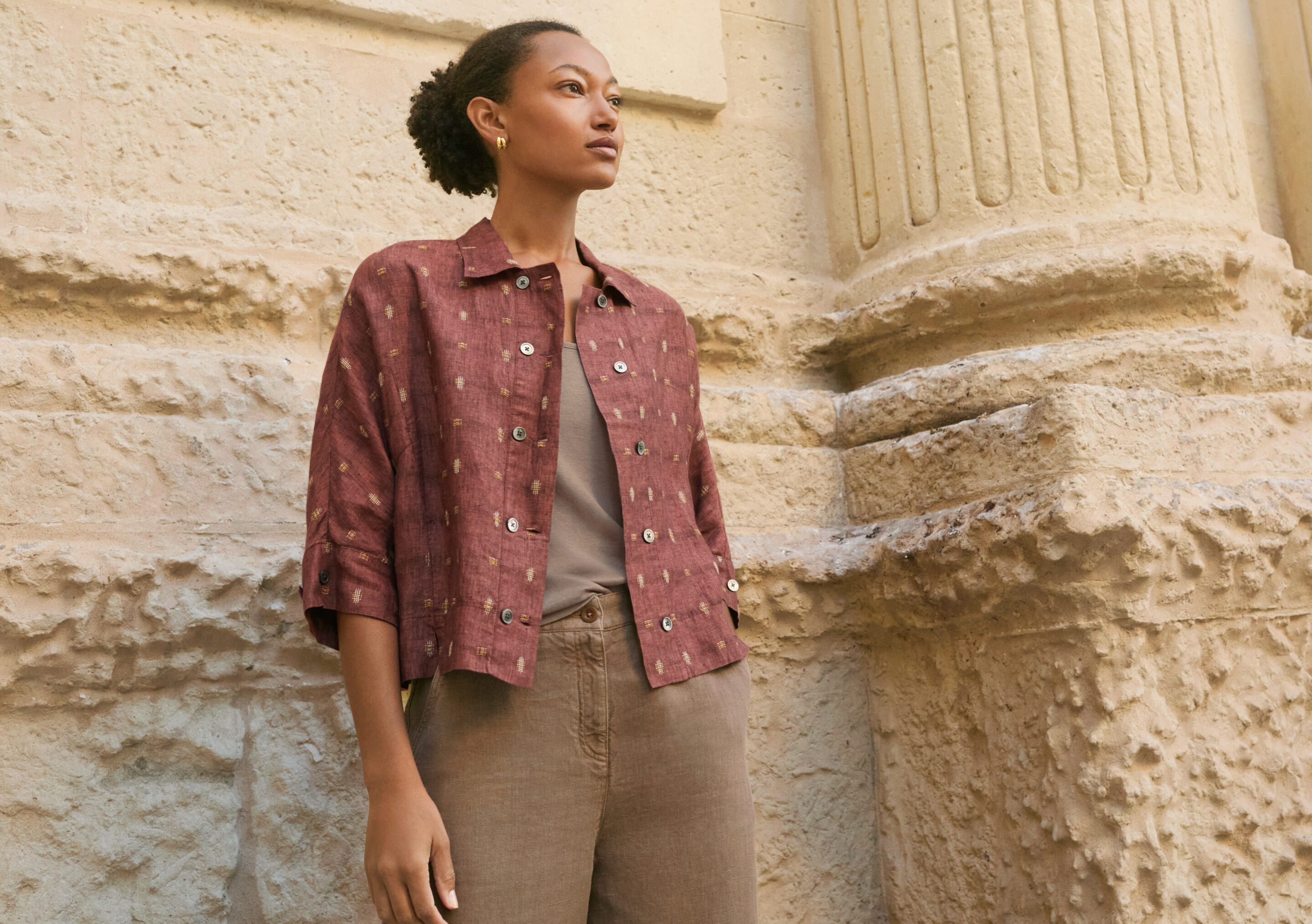 Garment-dyed overshirt