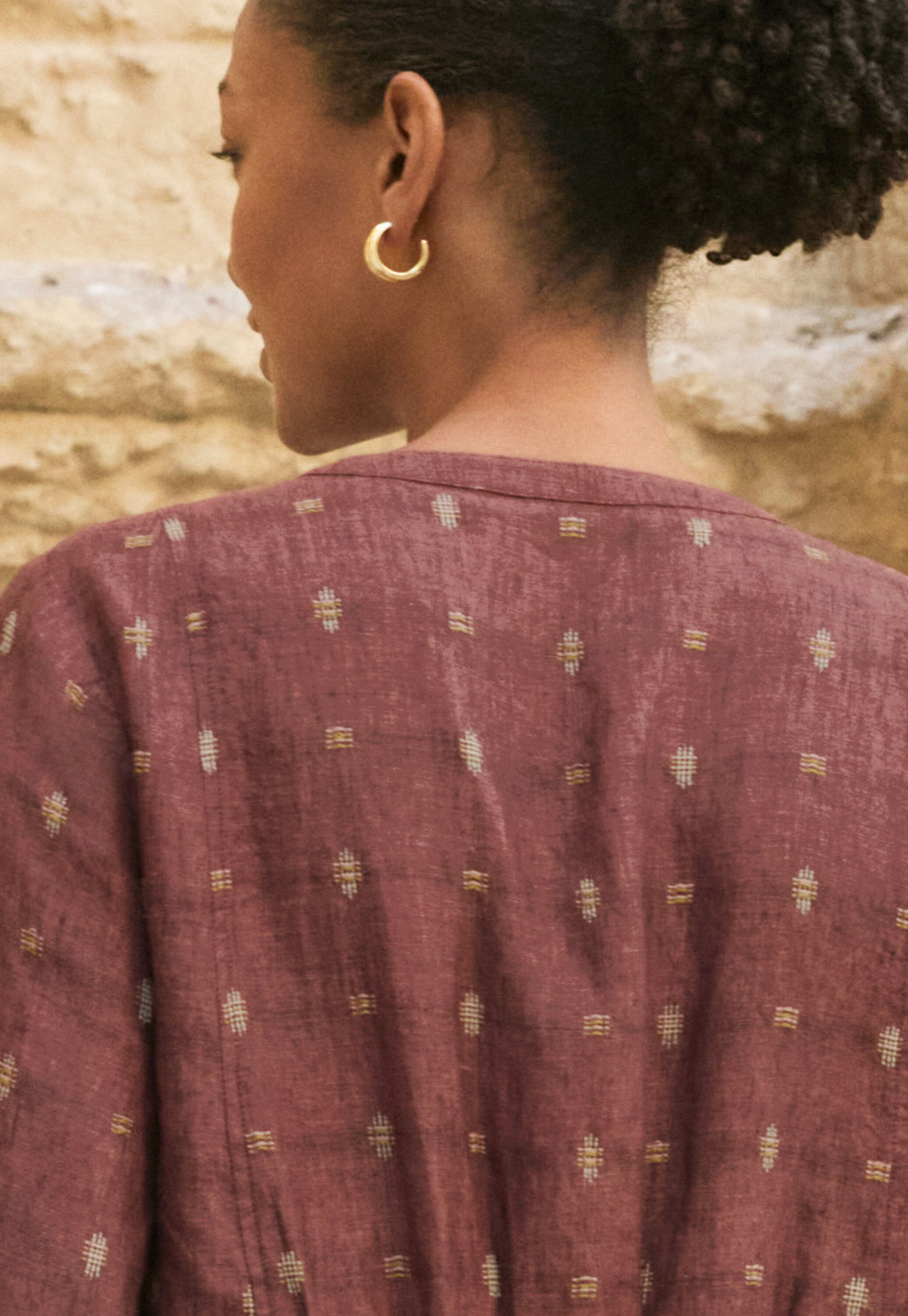 Hoop earrings, Gold, large