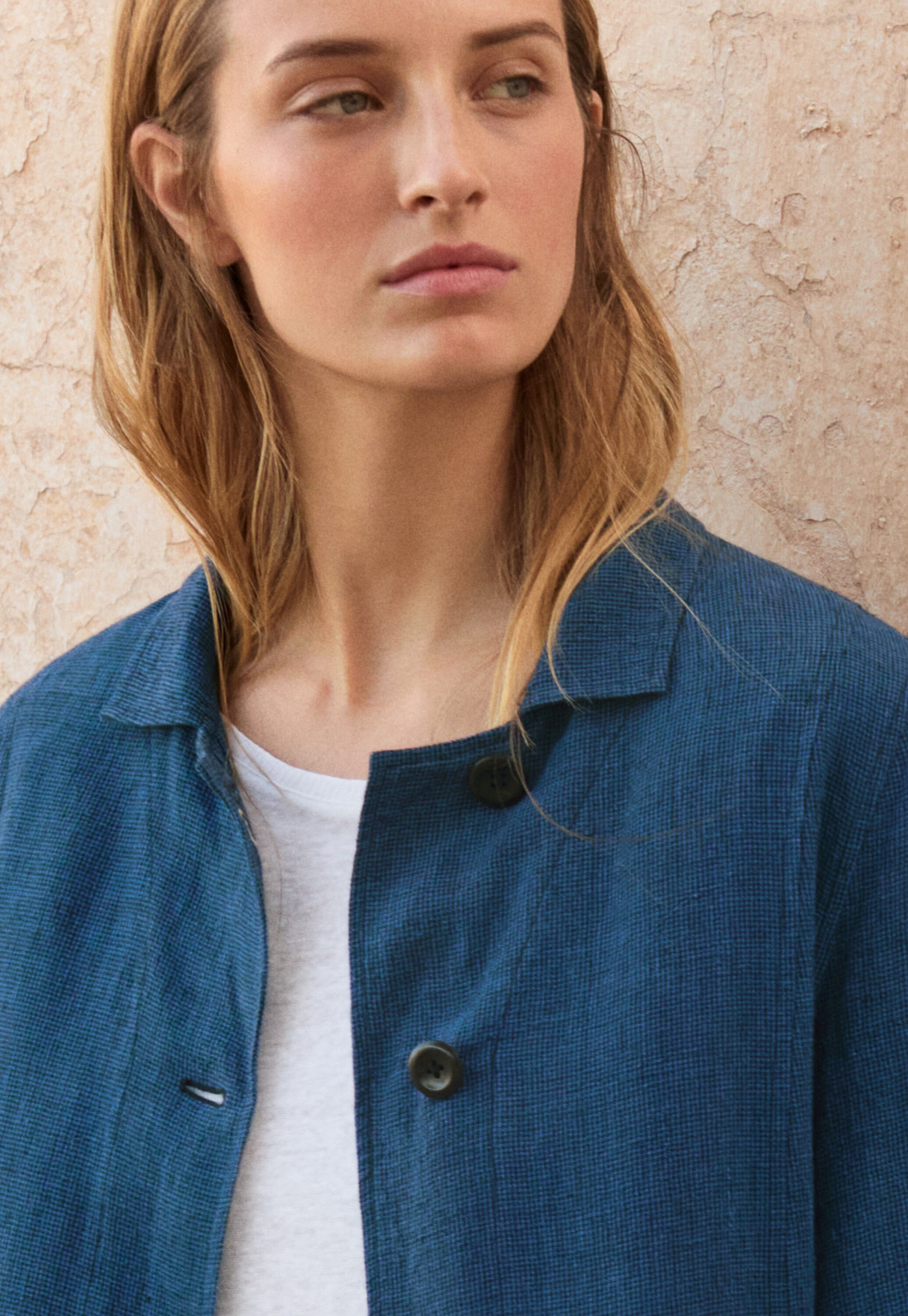 Garment-dyed overshirt
