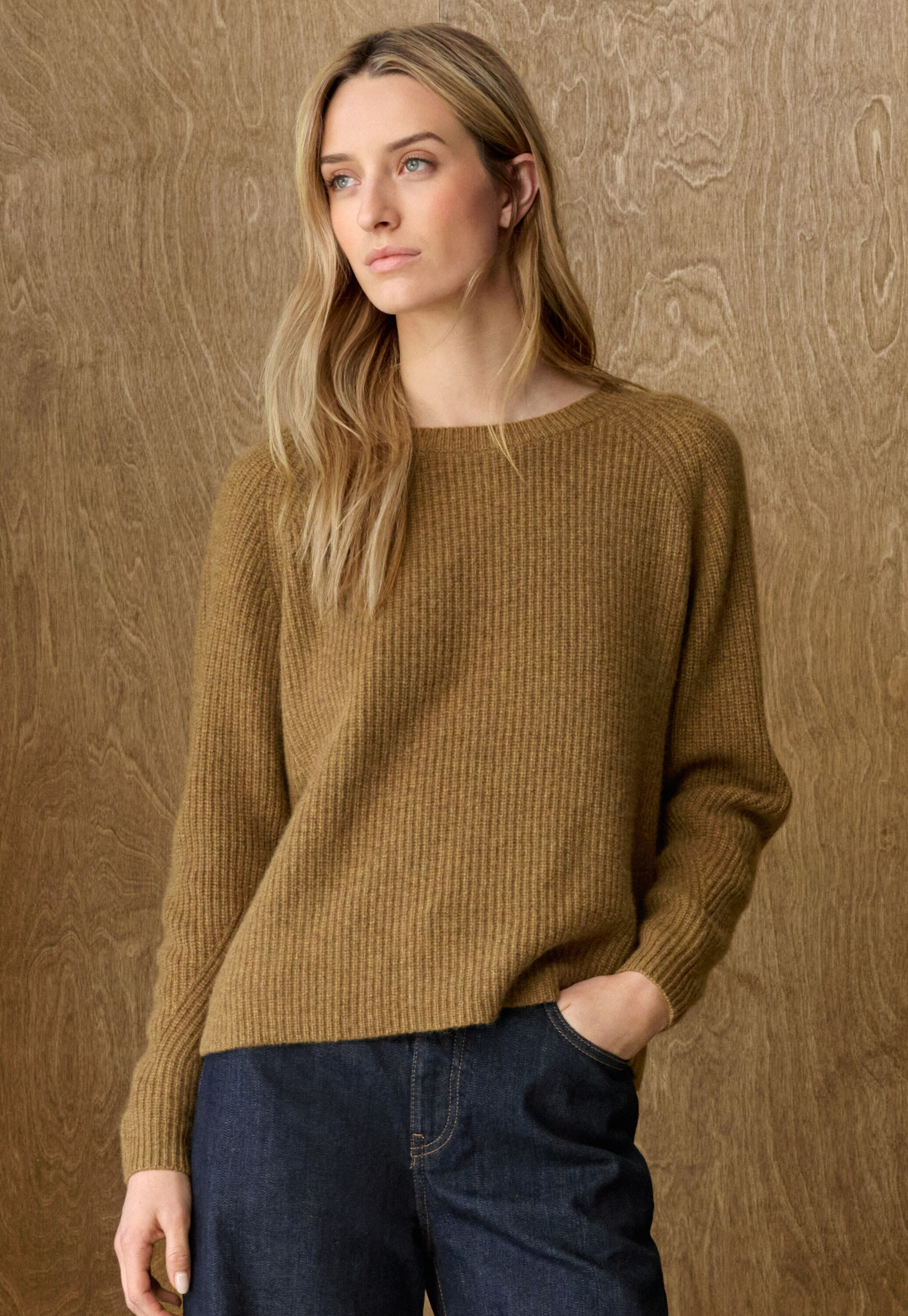 Ribbed crew-neck sweater