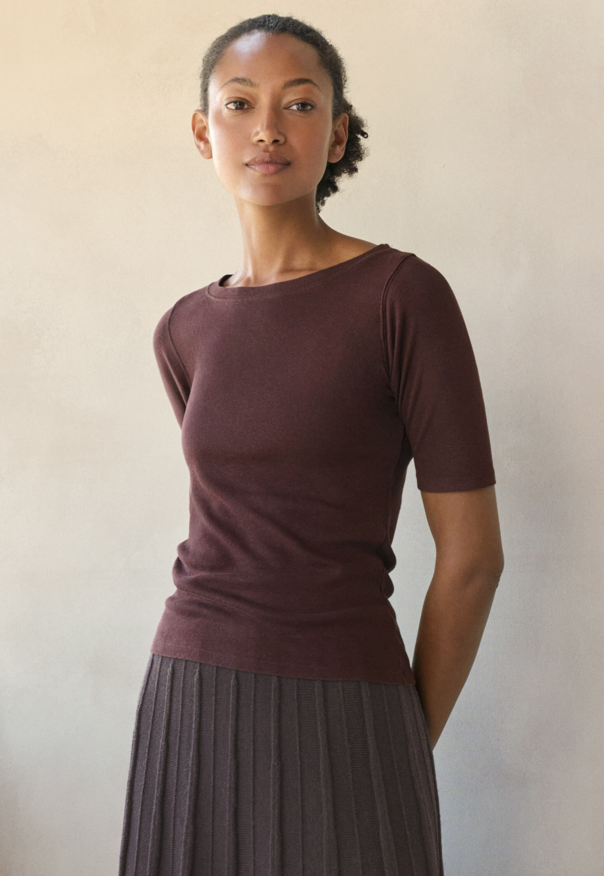Peplum-detail dress