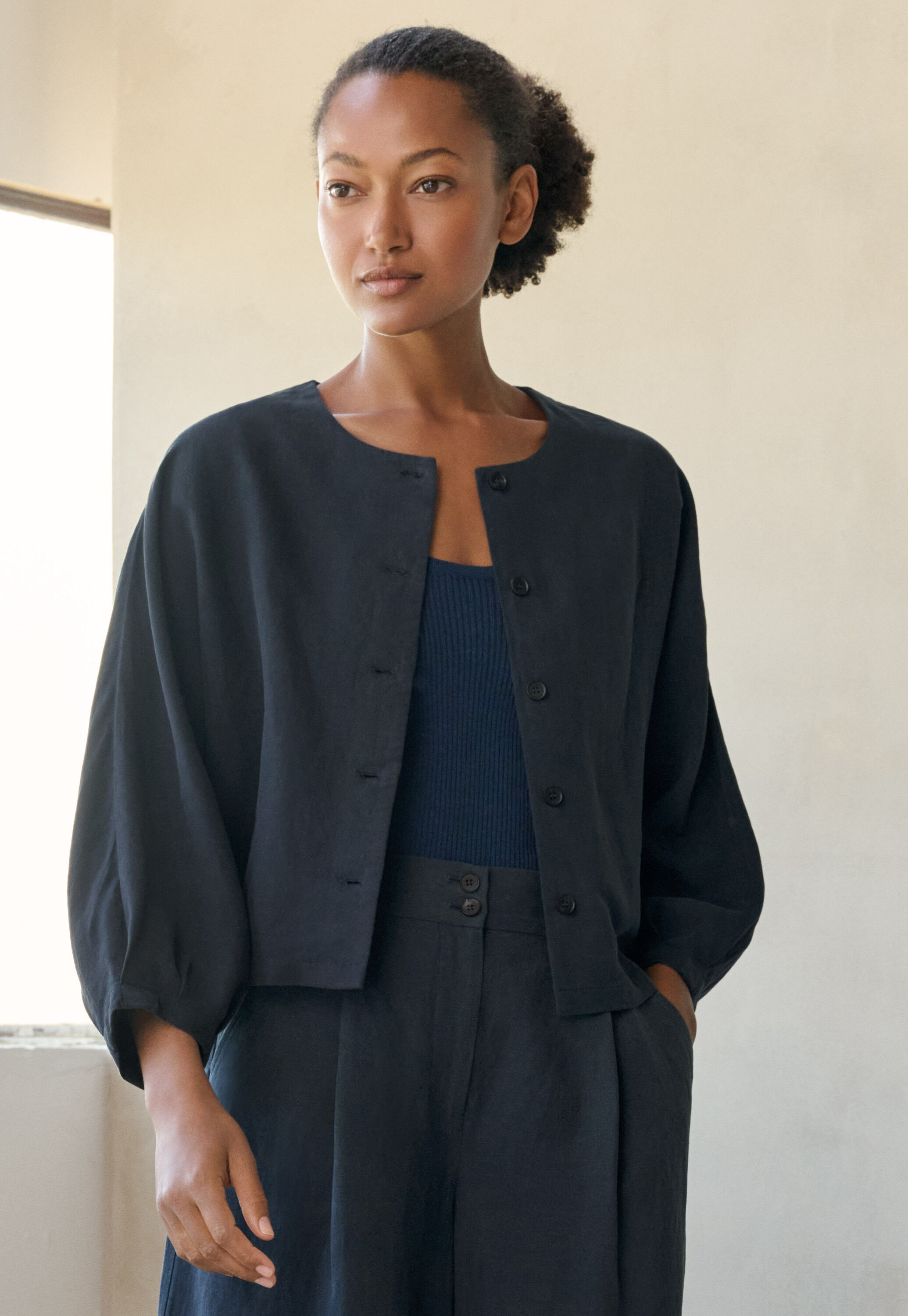 Peplum-detail dress