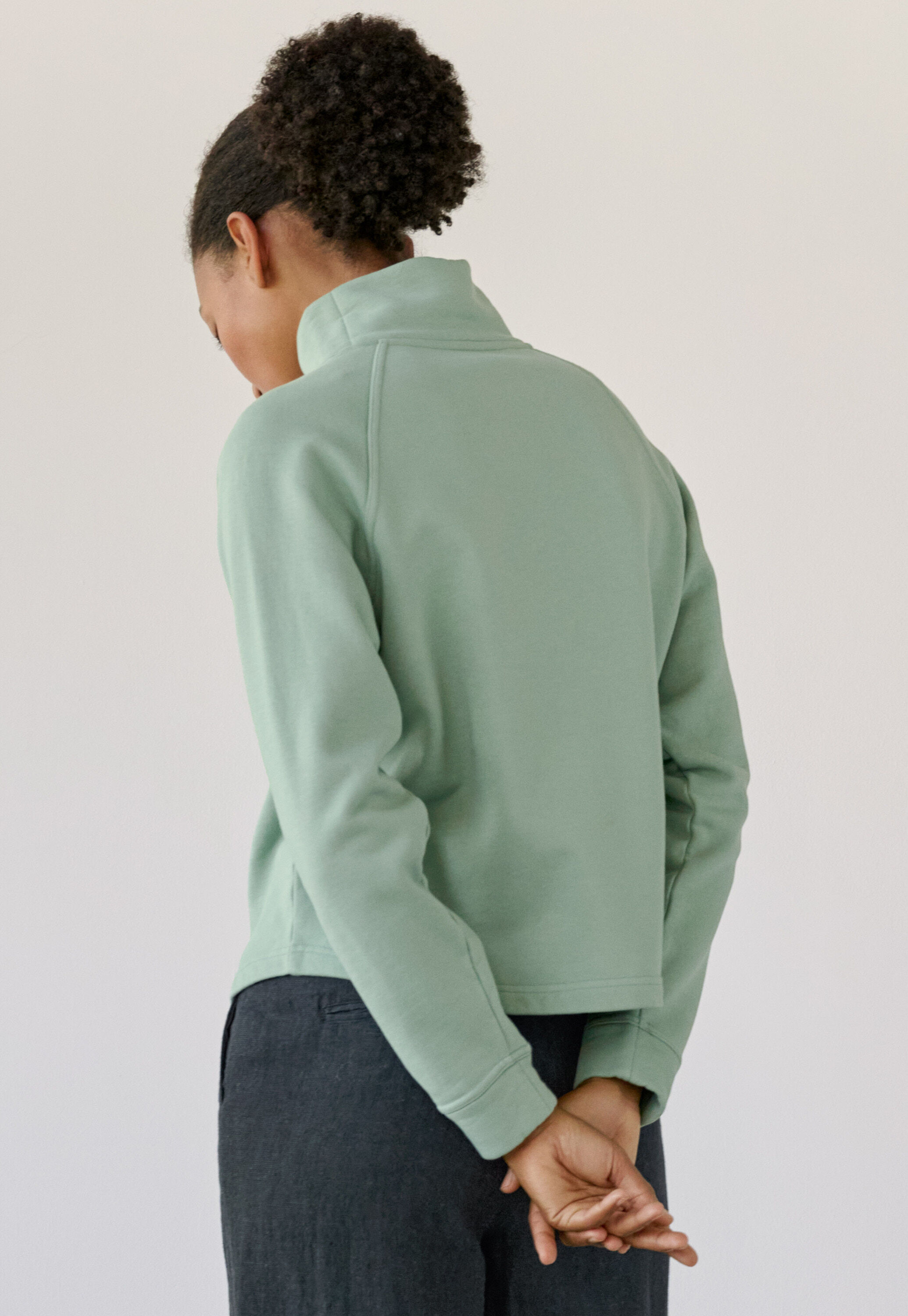 Funnel-neck sweatshirt