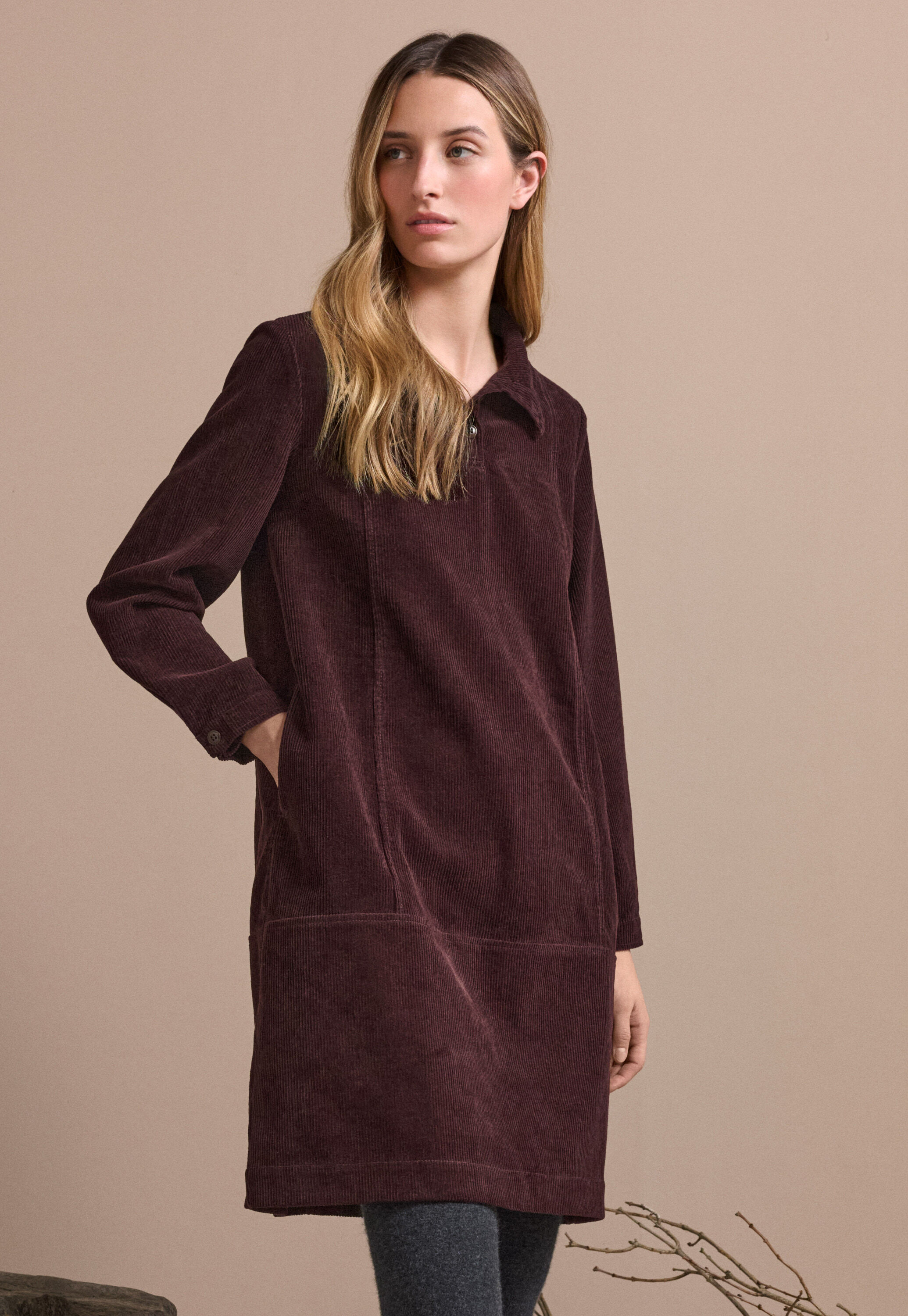 Straight-leg cord trouser