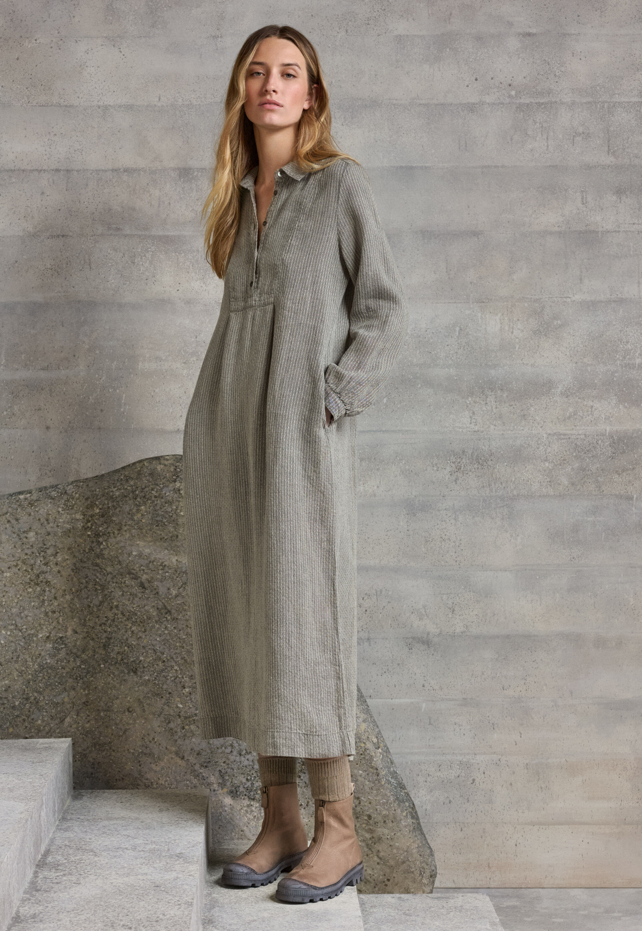Garment-dyed overshirt