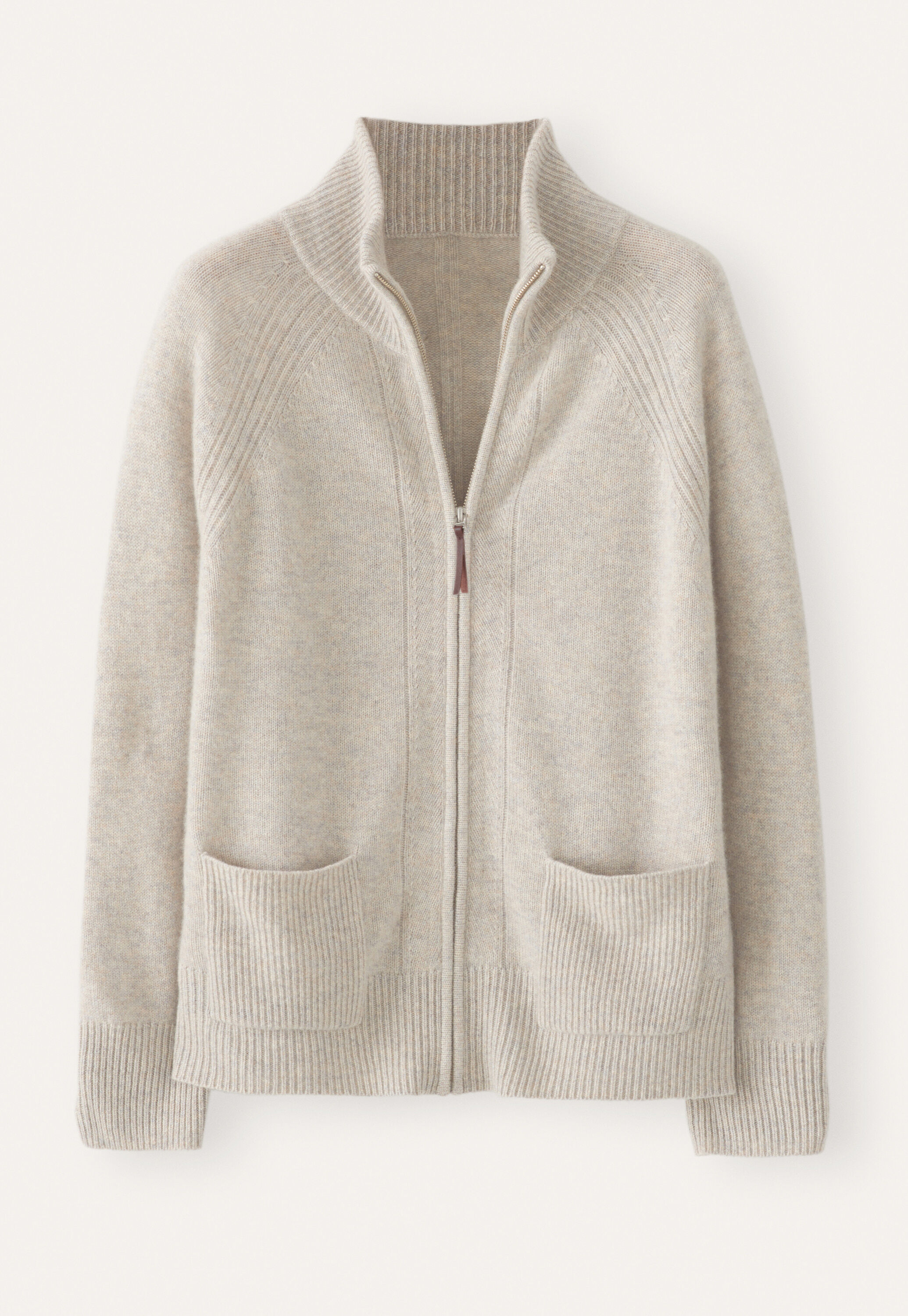 Zip-front cardigan