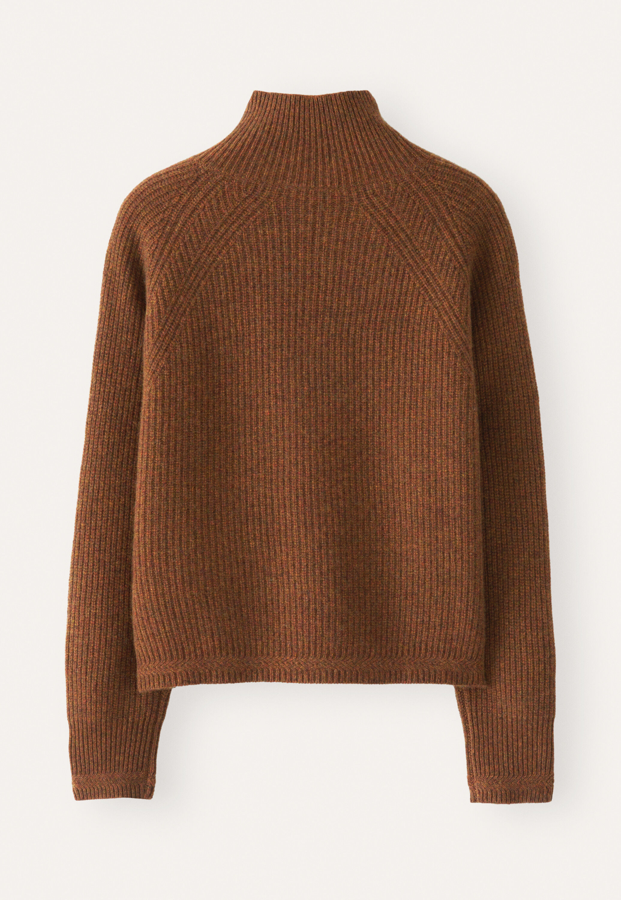 Zip-front sweater, Chilli brown, large