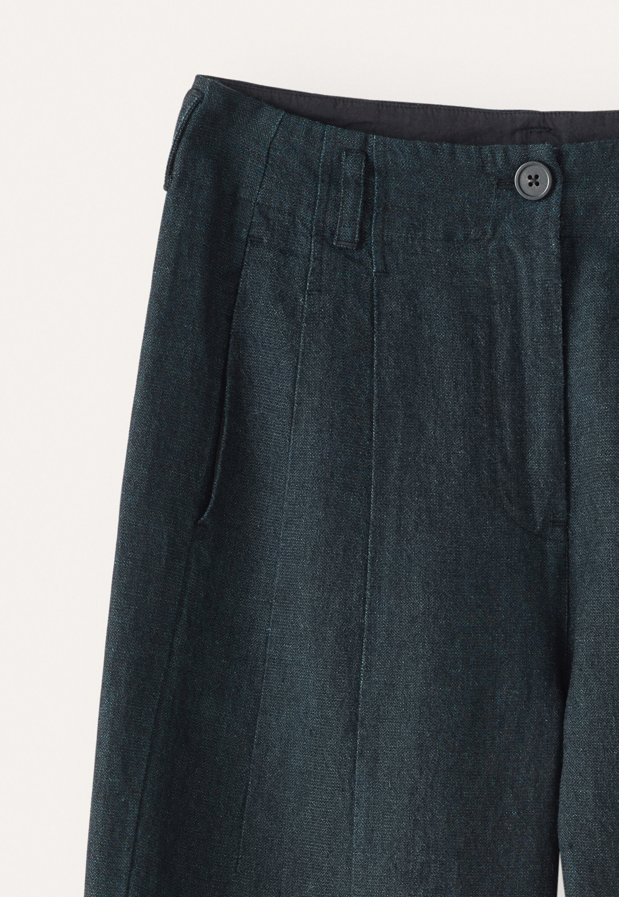 Barrel-leg trousers, Dark petrol, large