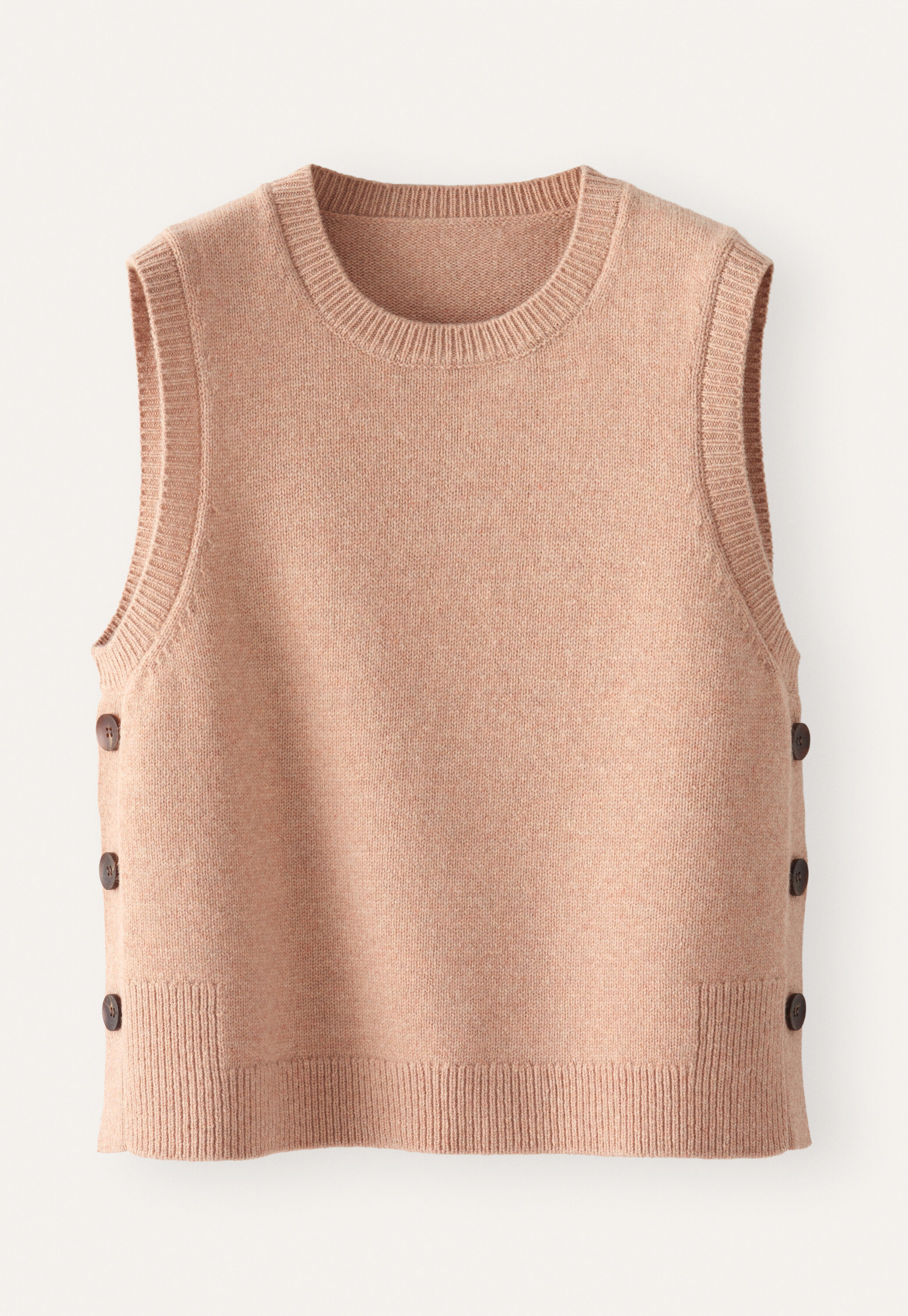 Sleeveless sweater, Soft apricot, large