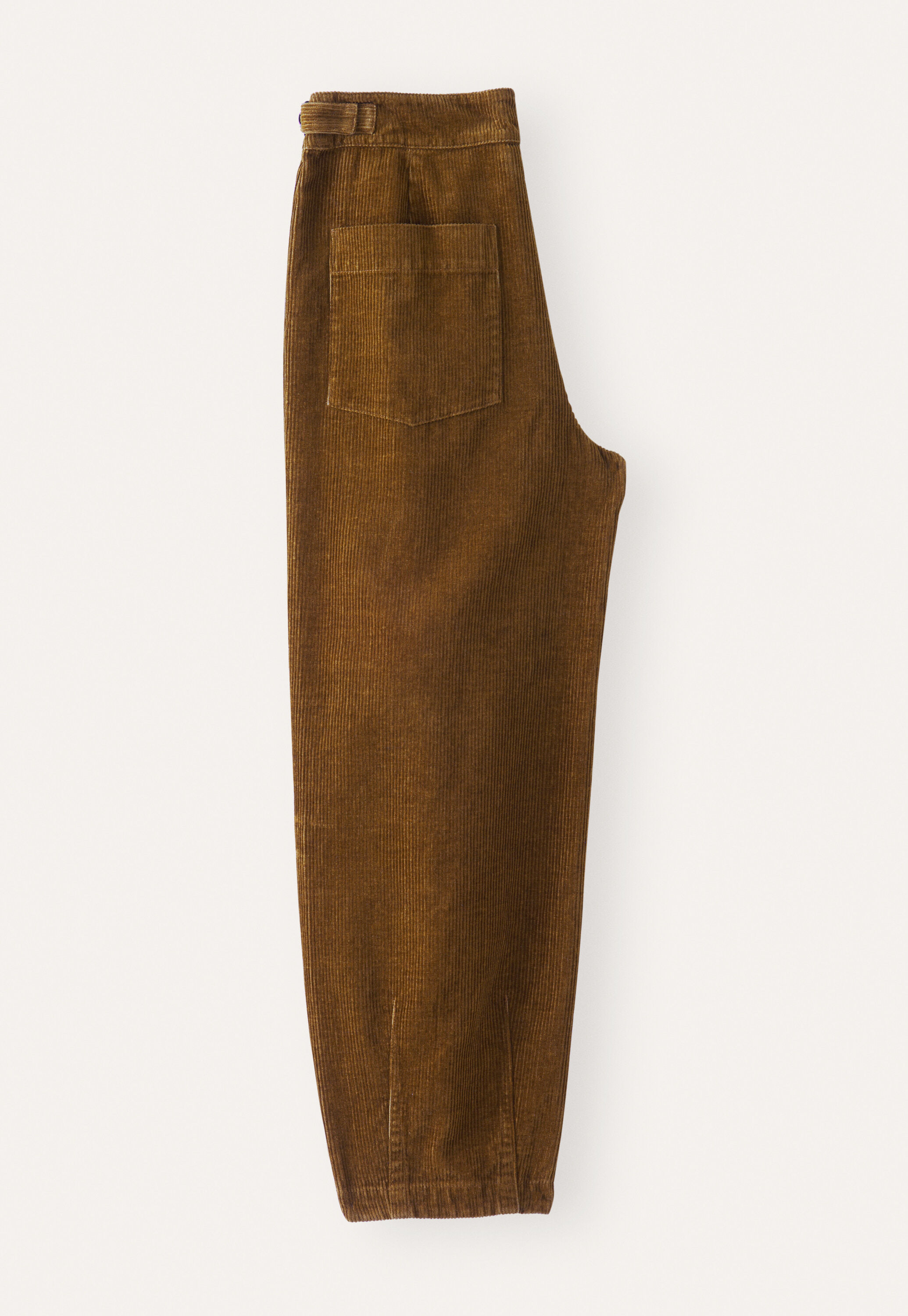 Cropped tapered-leg trousers, Tobacco, large