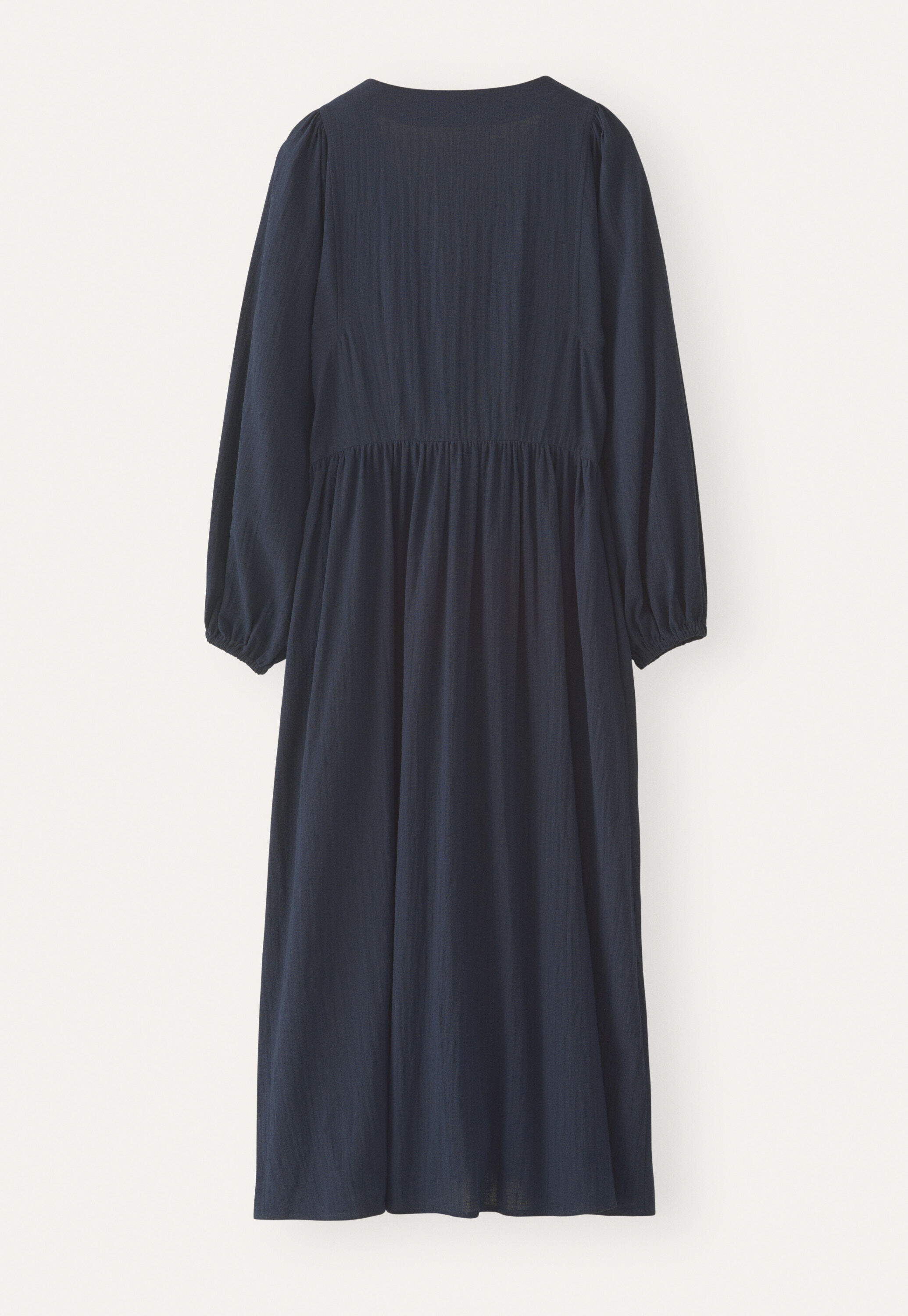 Gathered sleeve dress, Midnight, large