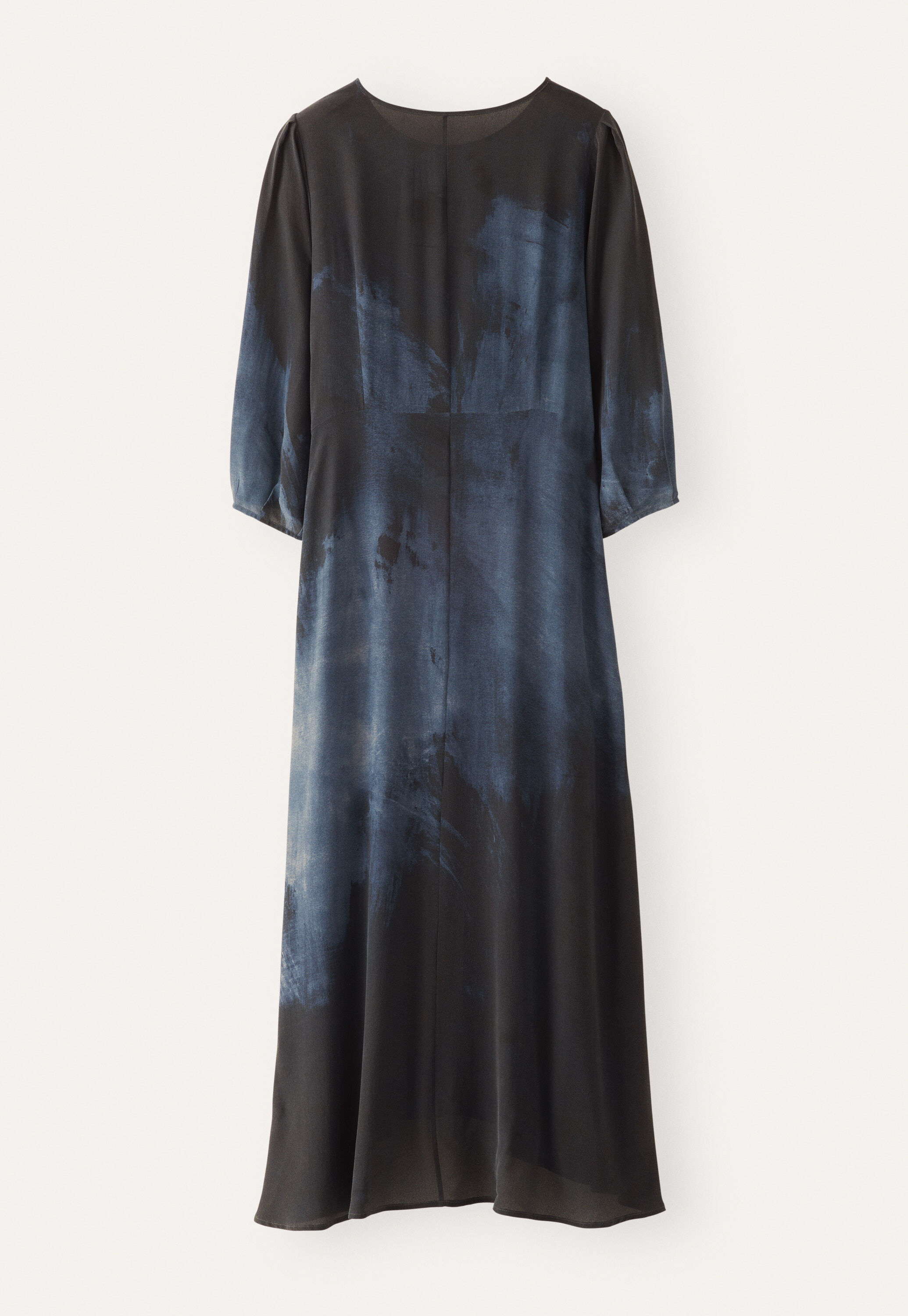 Long printed dress, Midnight, large