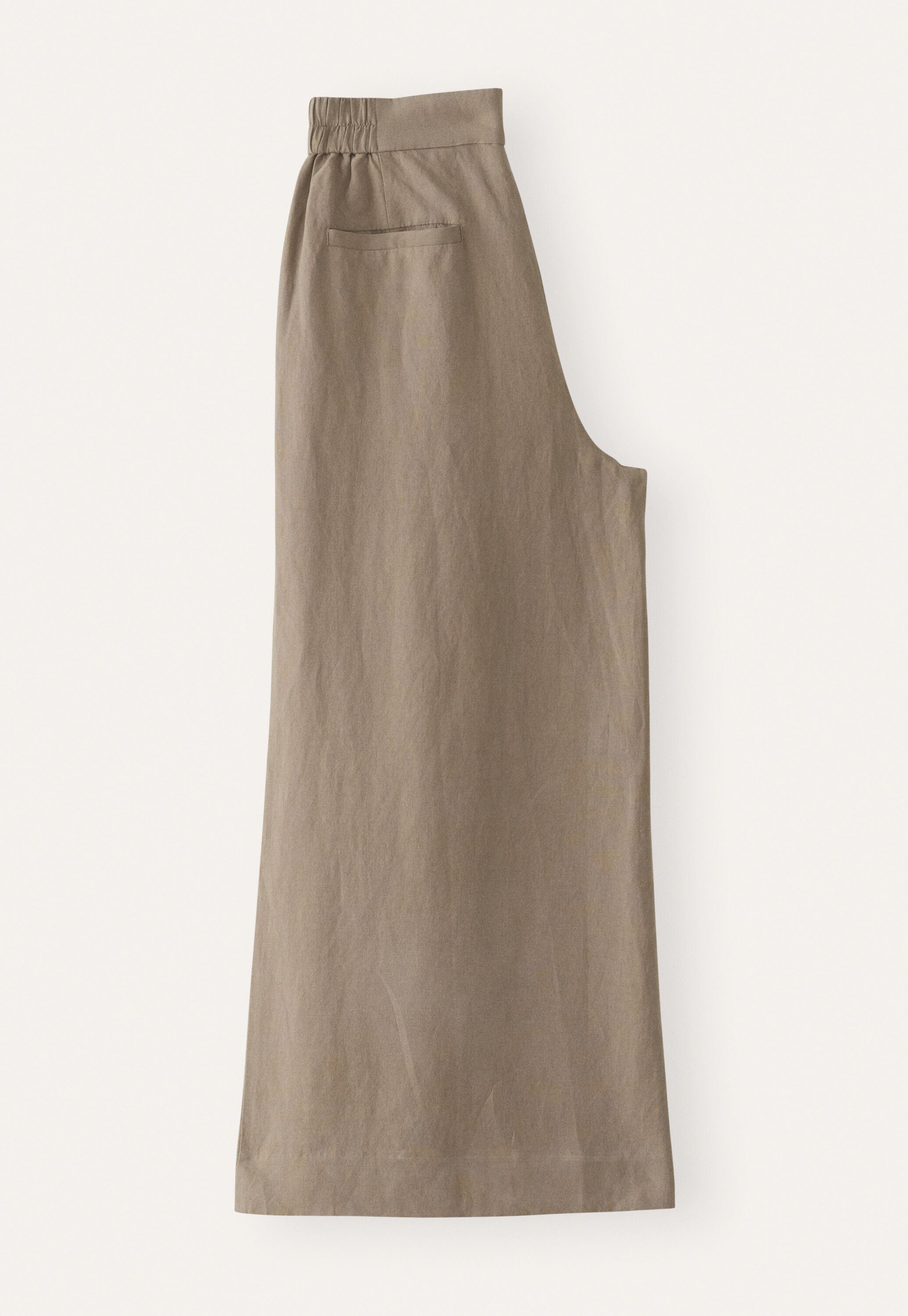 Wide & cropped trousers, Taupe brown, large