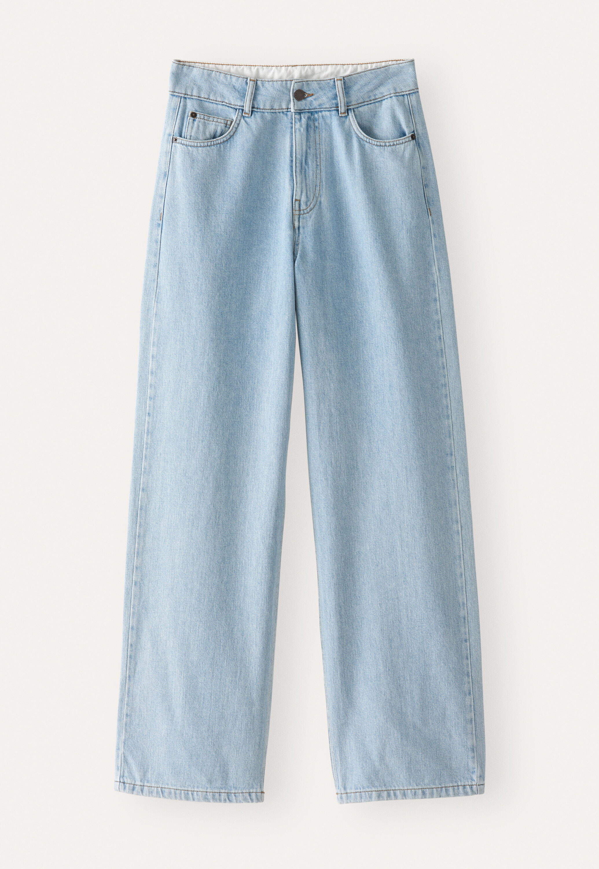 Straight-leg jeans, Pale wash, large