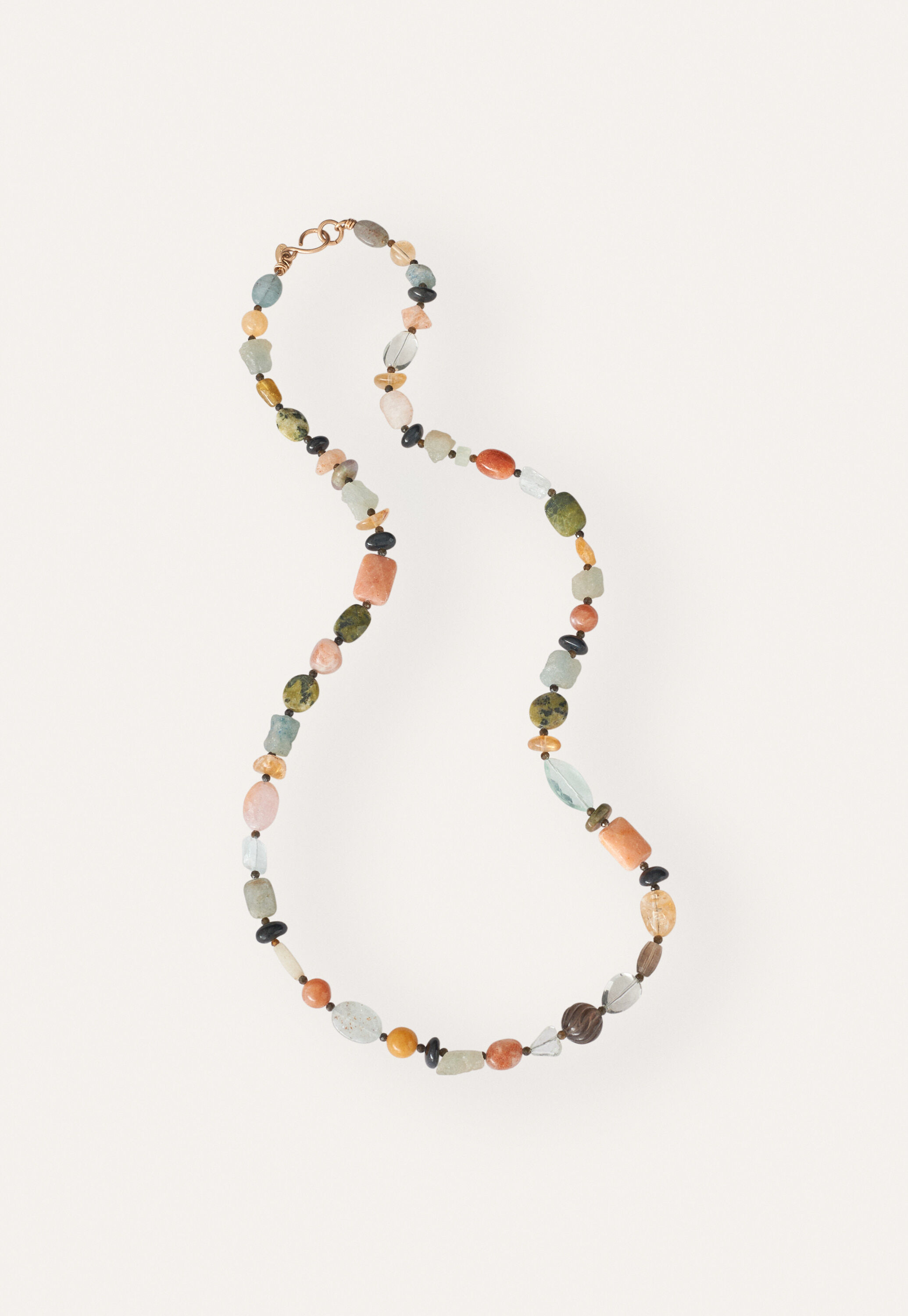 Necklace, Aqua peach, large