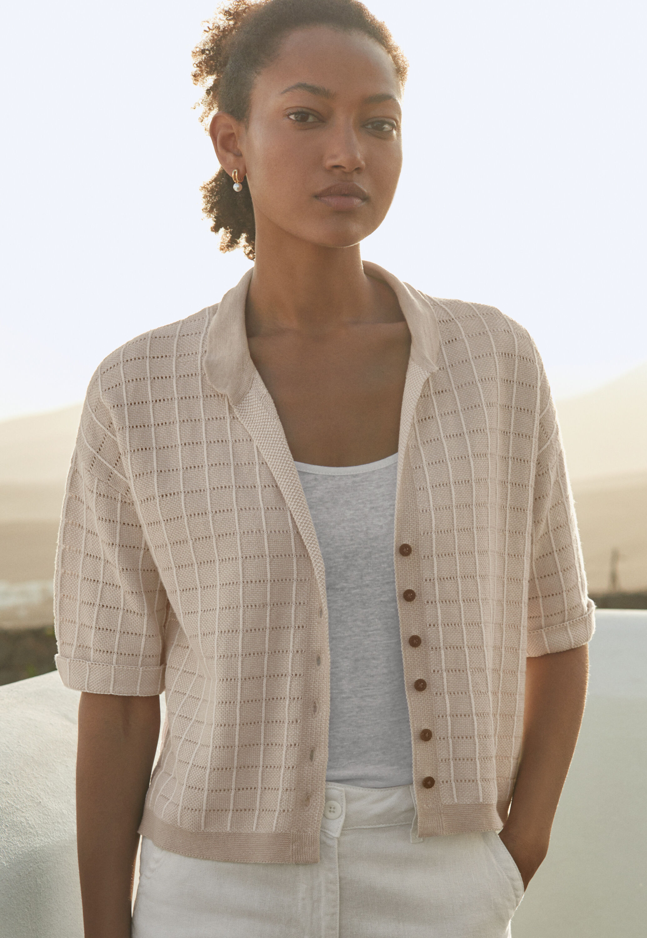 Check-stitch shirt