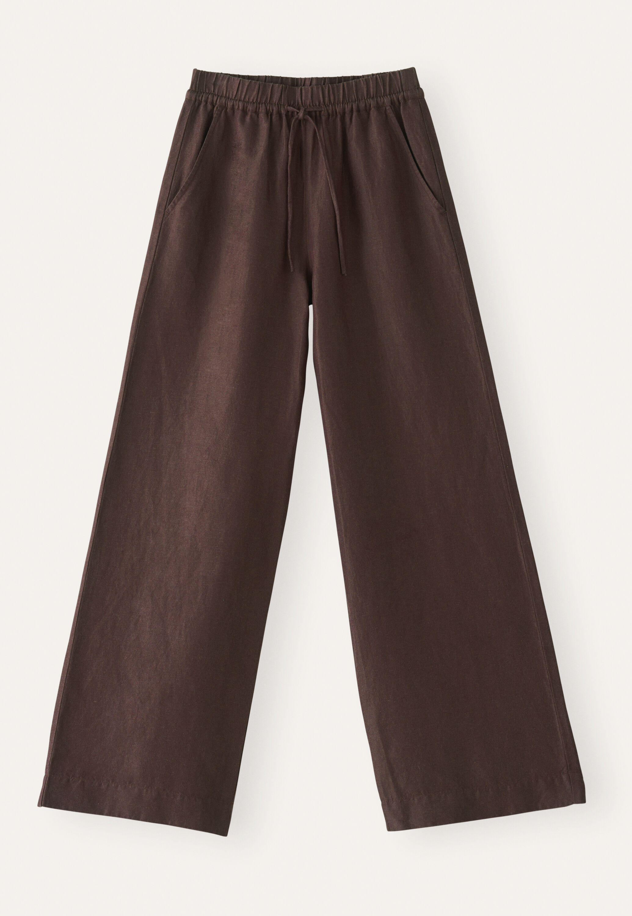 Wide-leg drawstring trousers