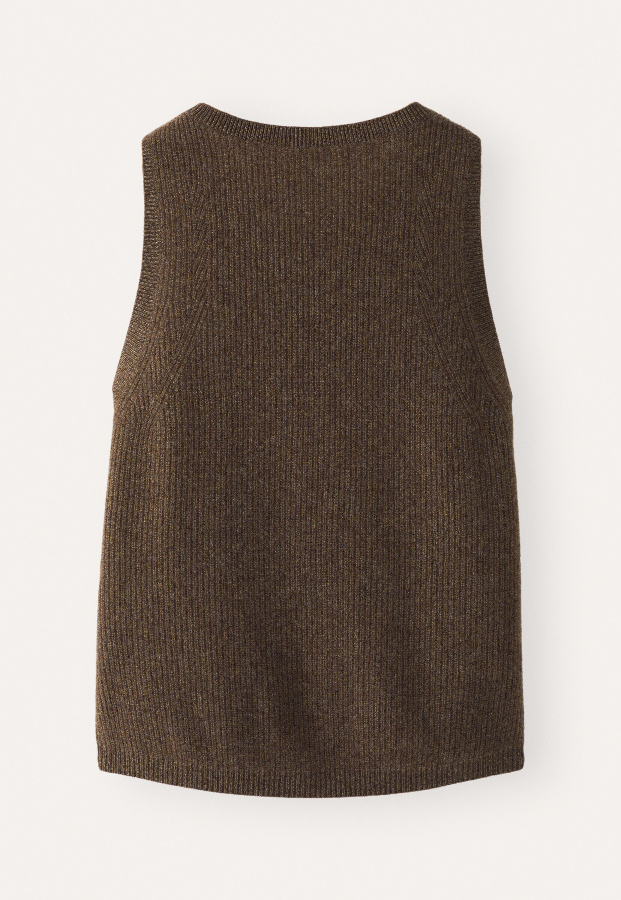 Sleeveless ribbed knit top