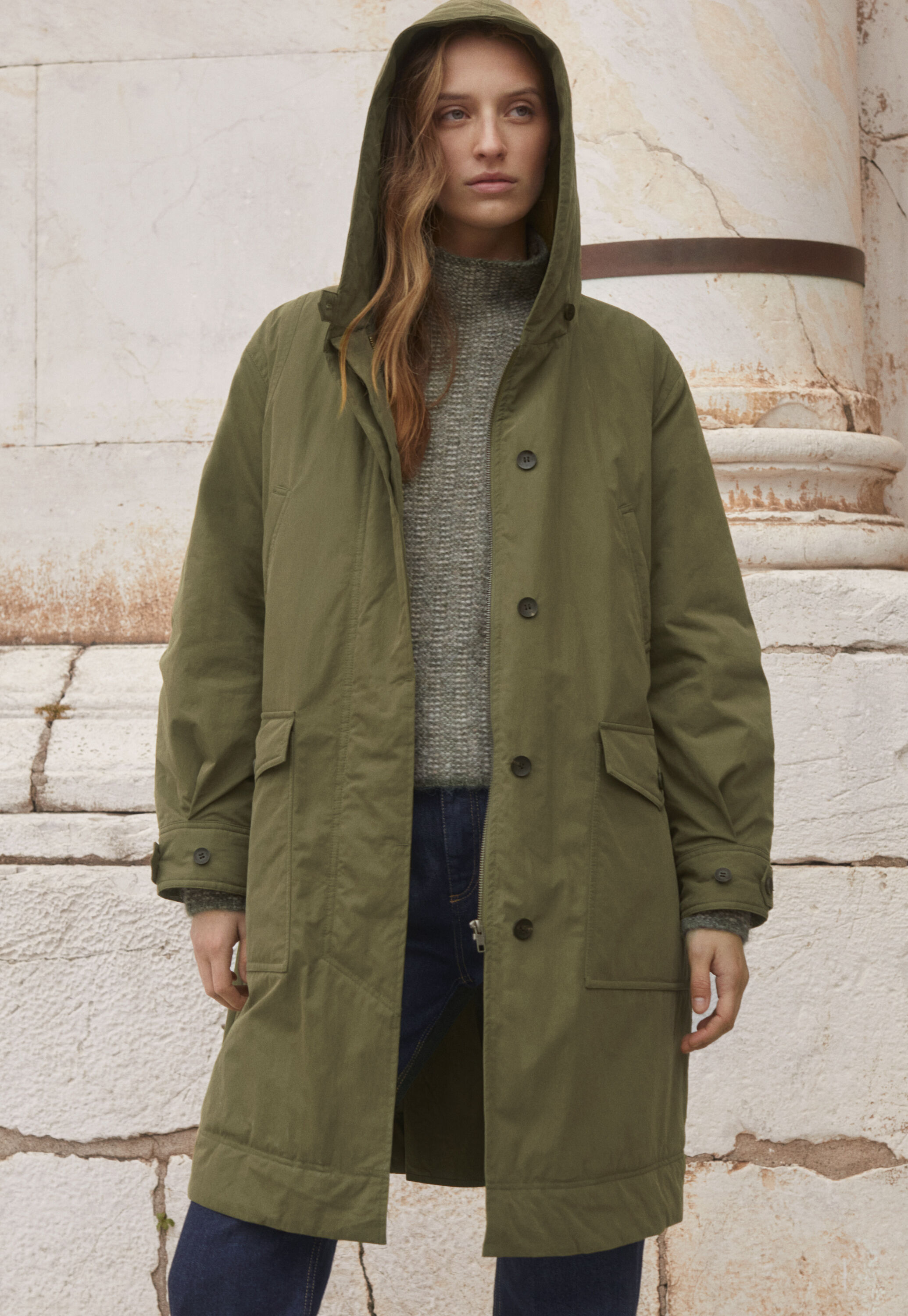 Hooded padded parka