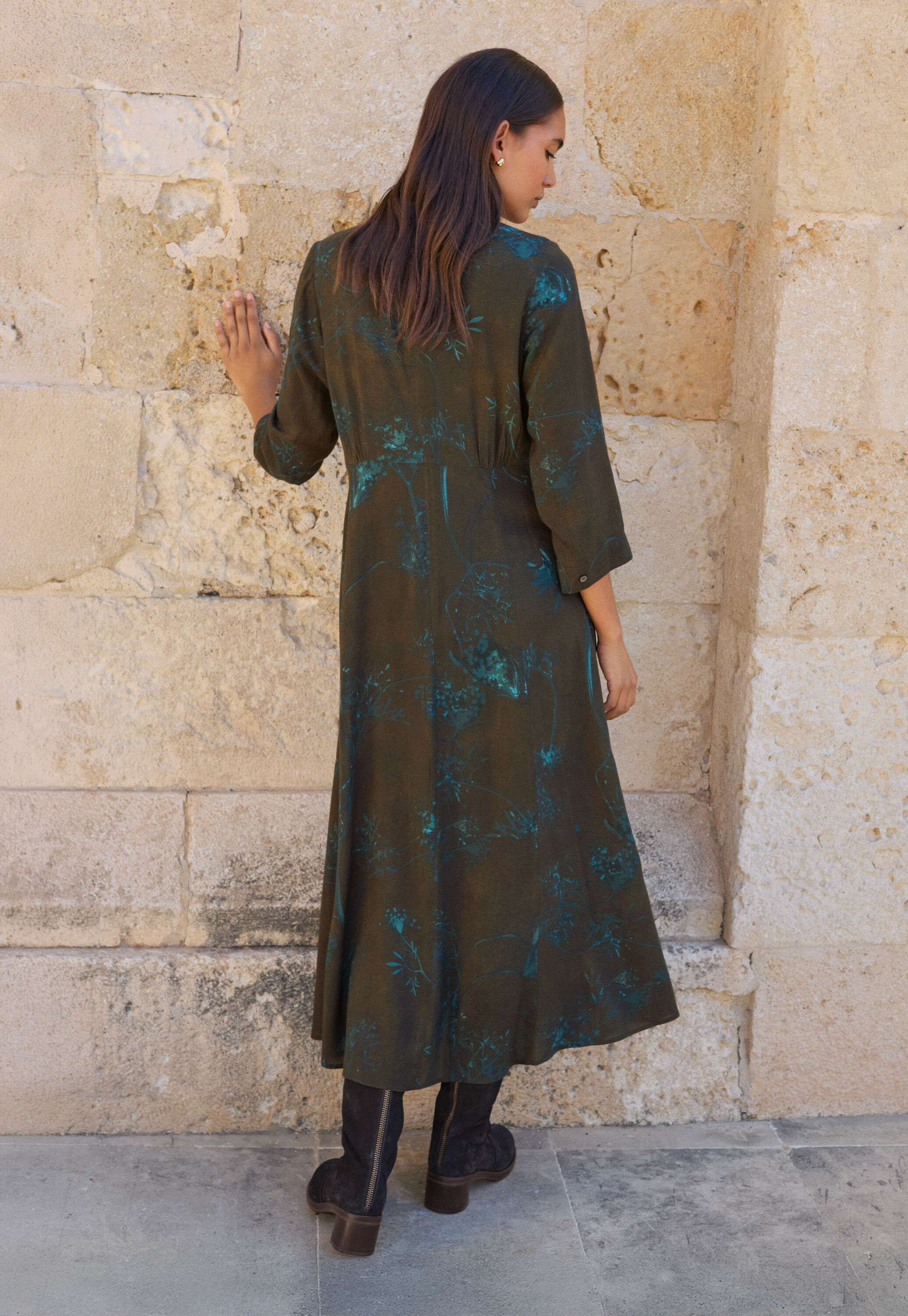 Long printed dress