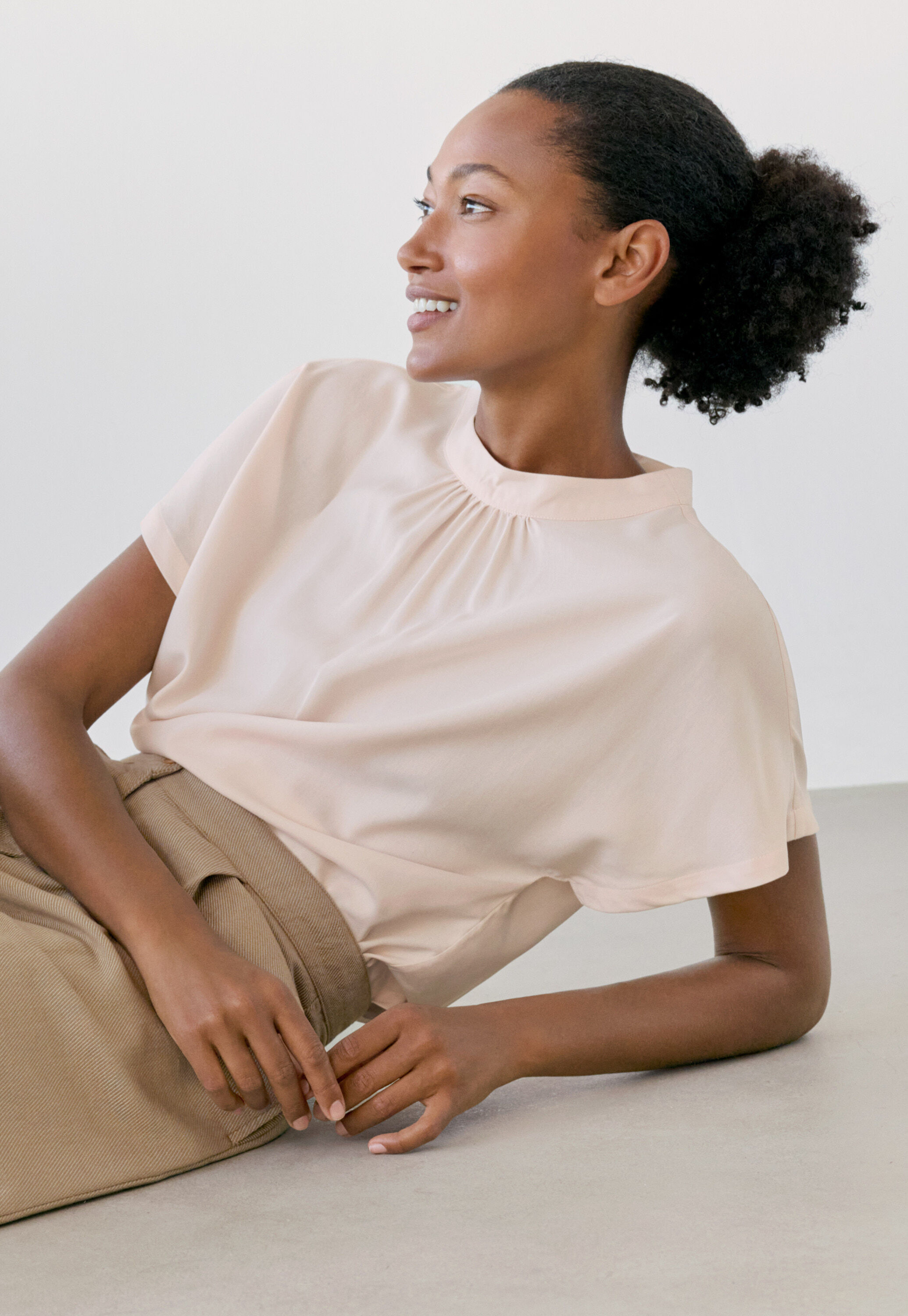 Dolman-sleeve blouse