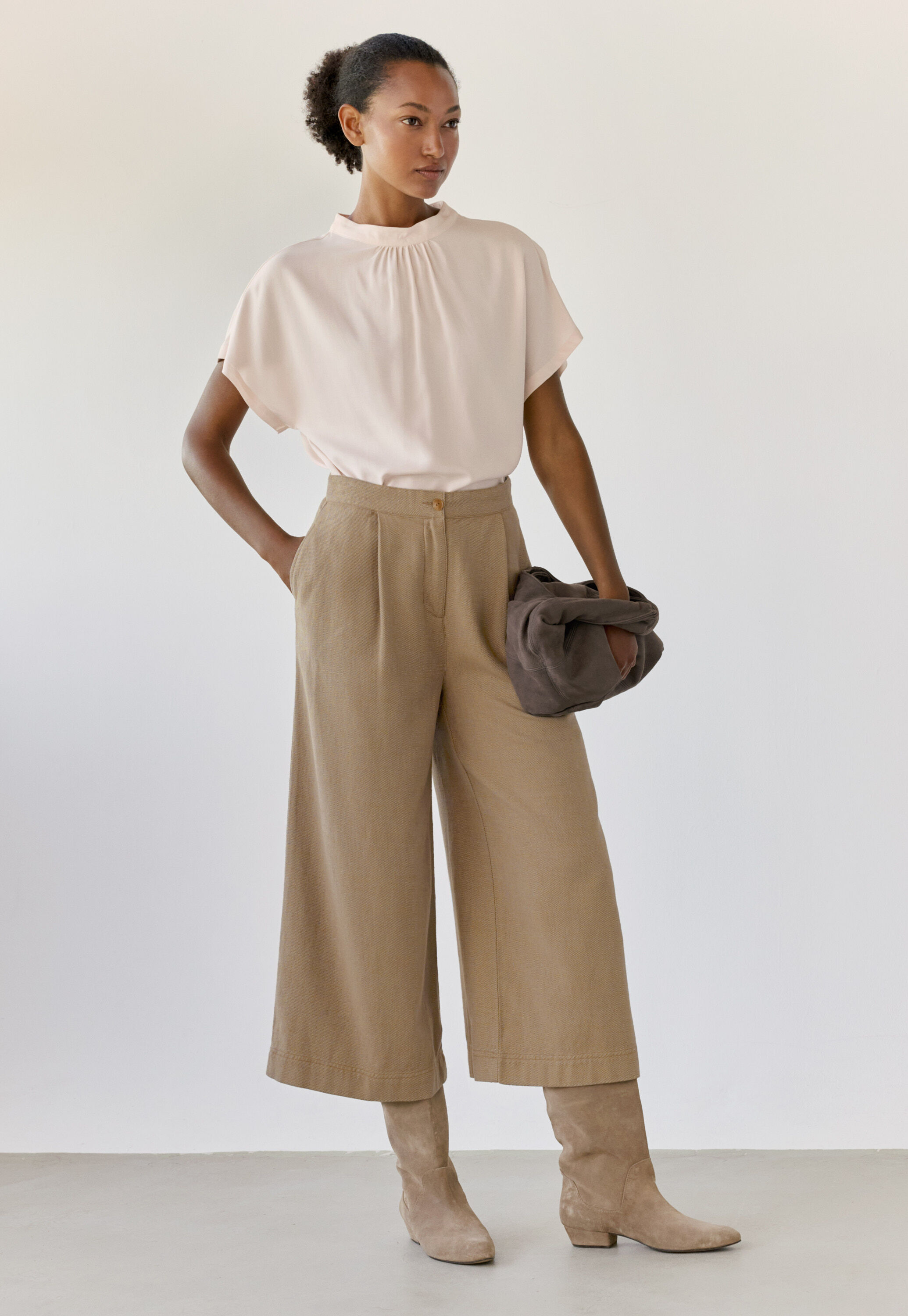 Dolman-sleeve blouse