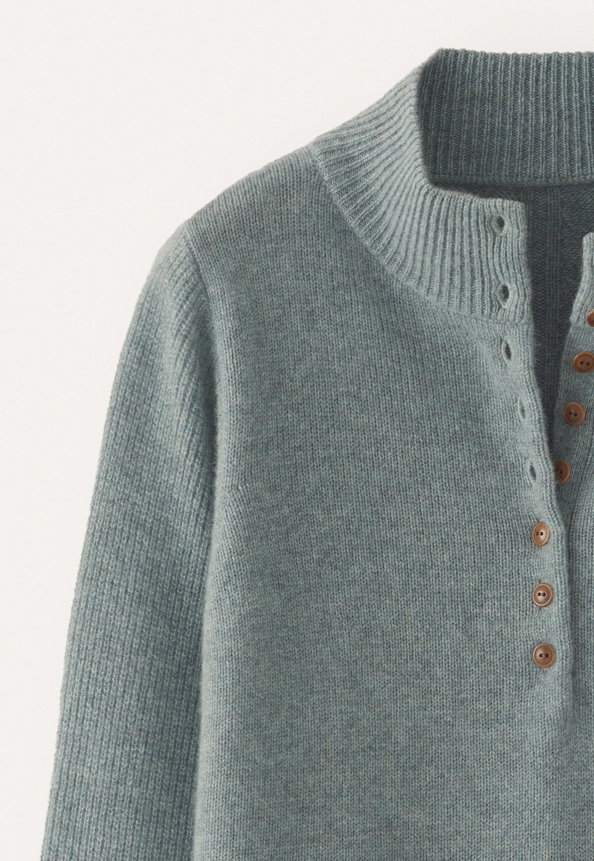 Buttoned-neck sweater