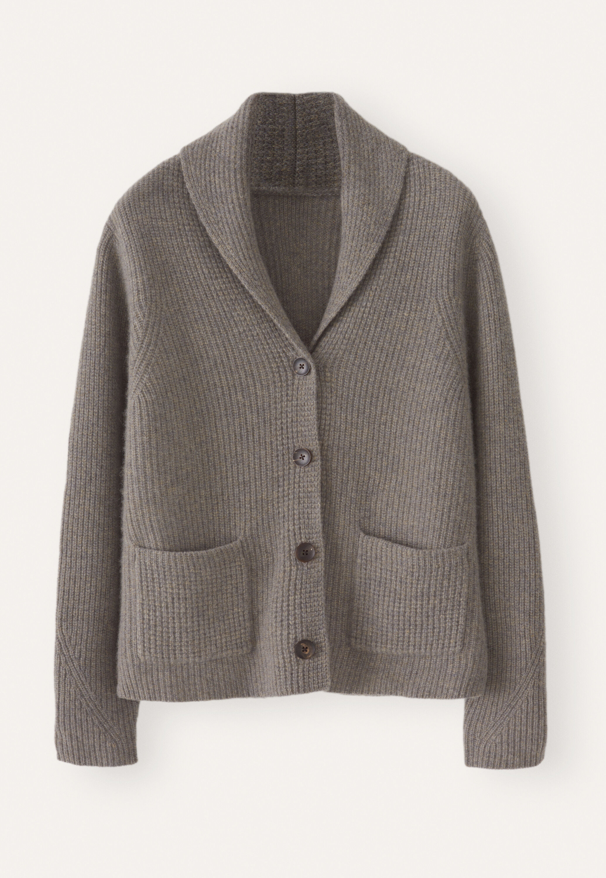 Shawl-collar cardigan