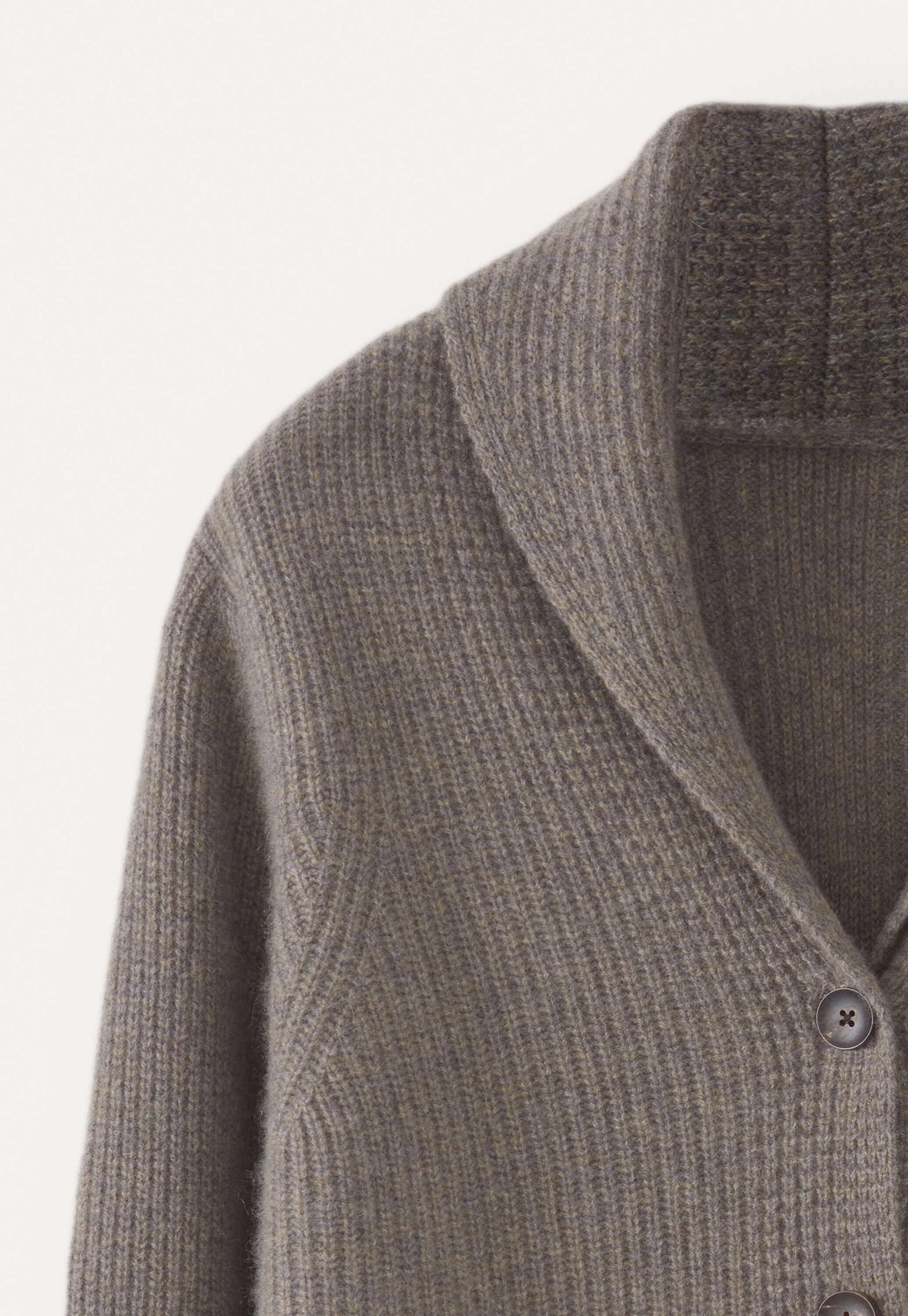 Shawl-collar cardigan