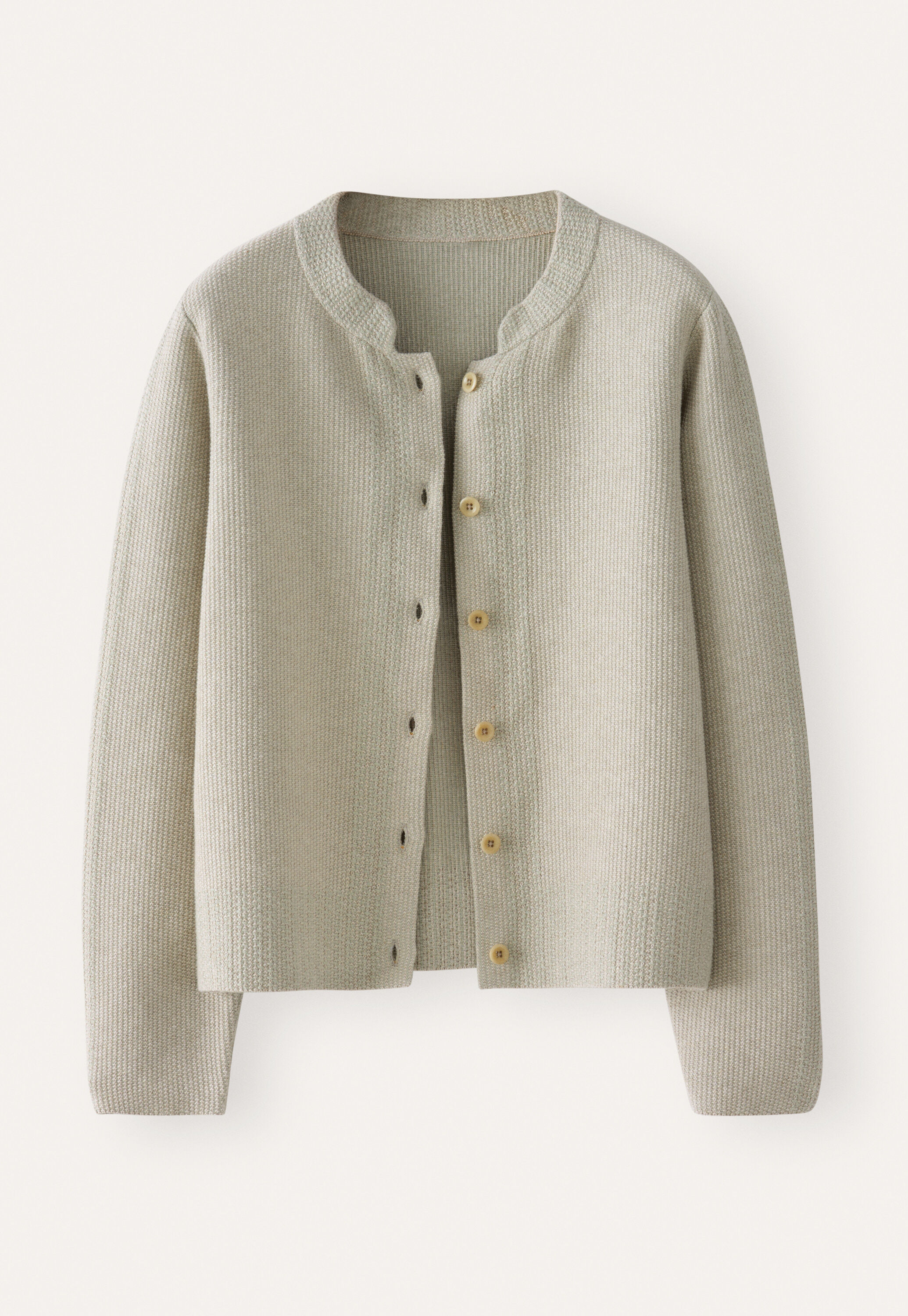 Inlay-stitch cardigan