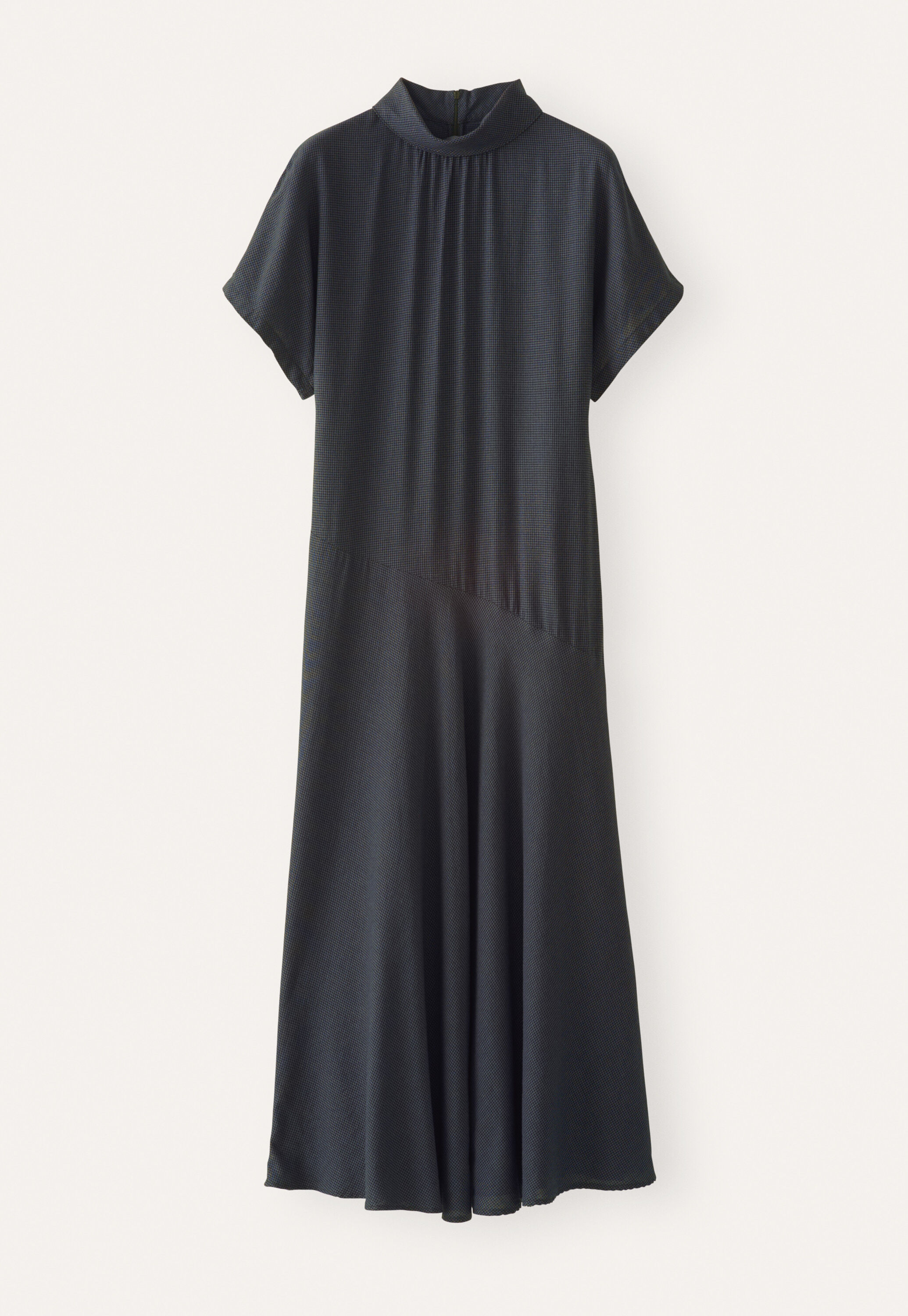 High neck dogtooth dress
