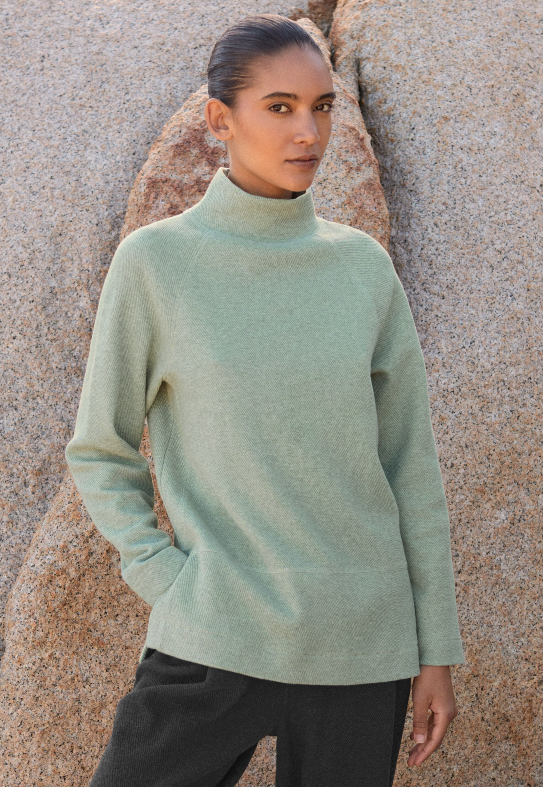 Funnel-neck tunic