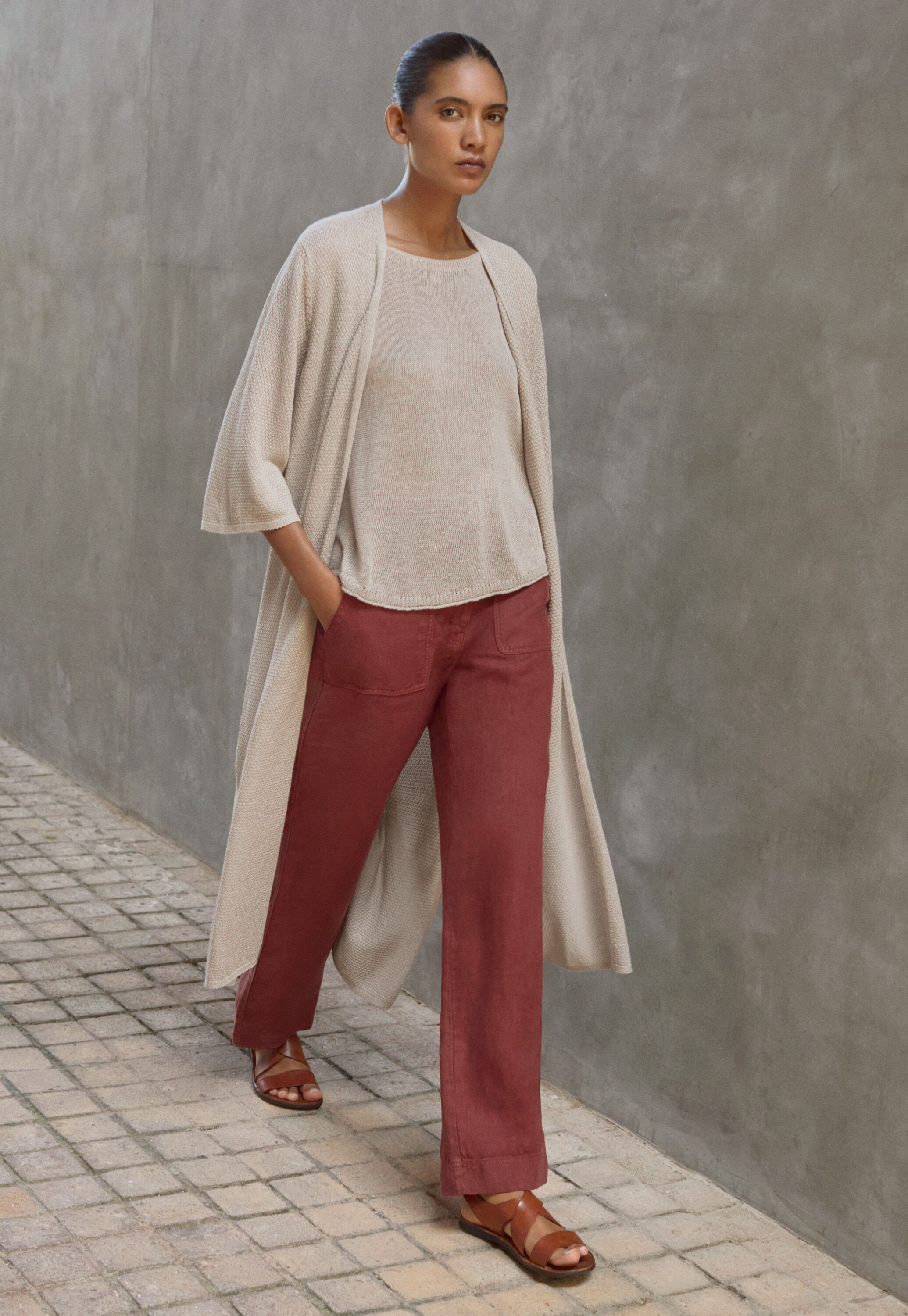 Edge-to-edge cardigan