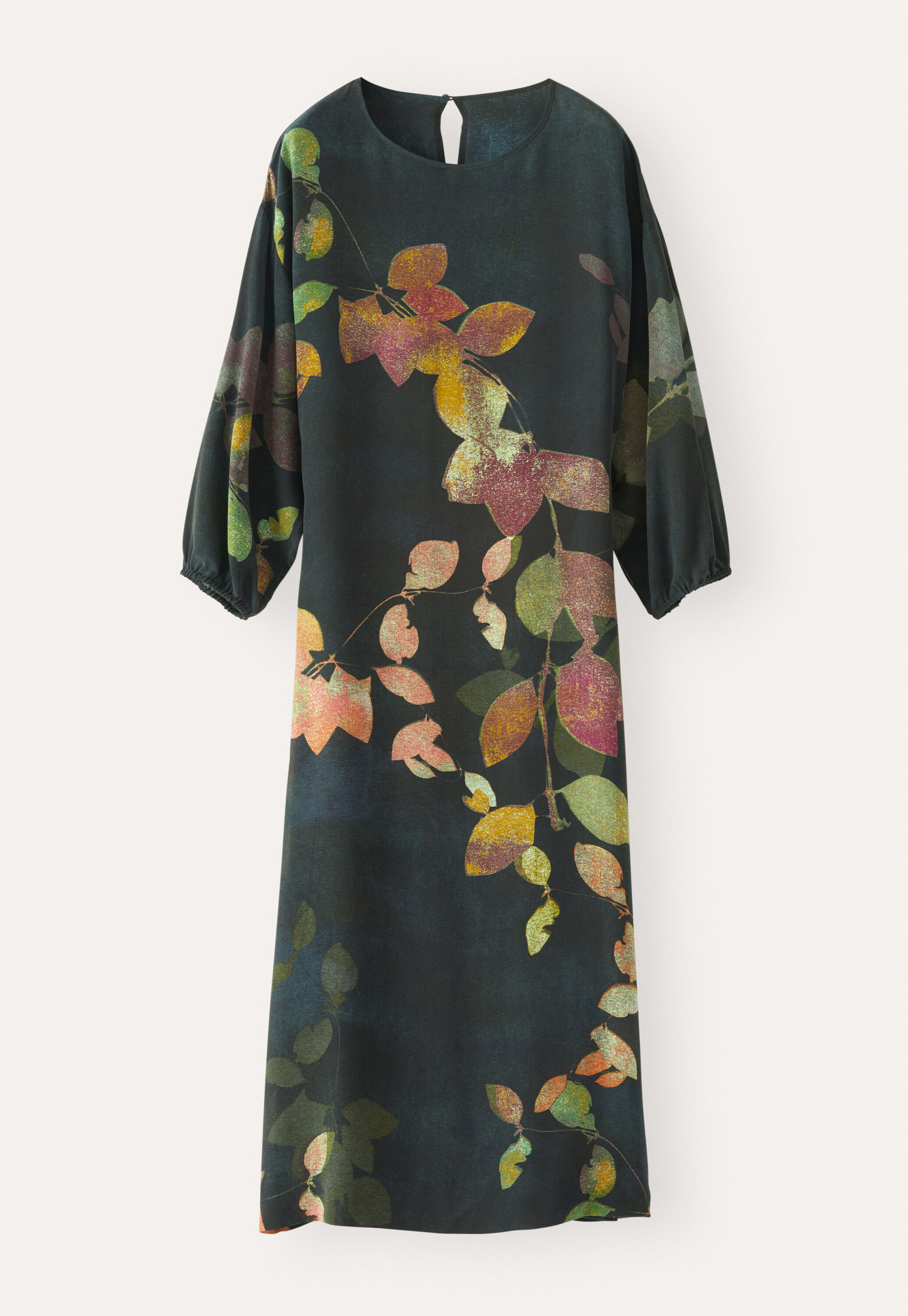Printed dress with ties