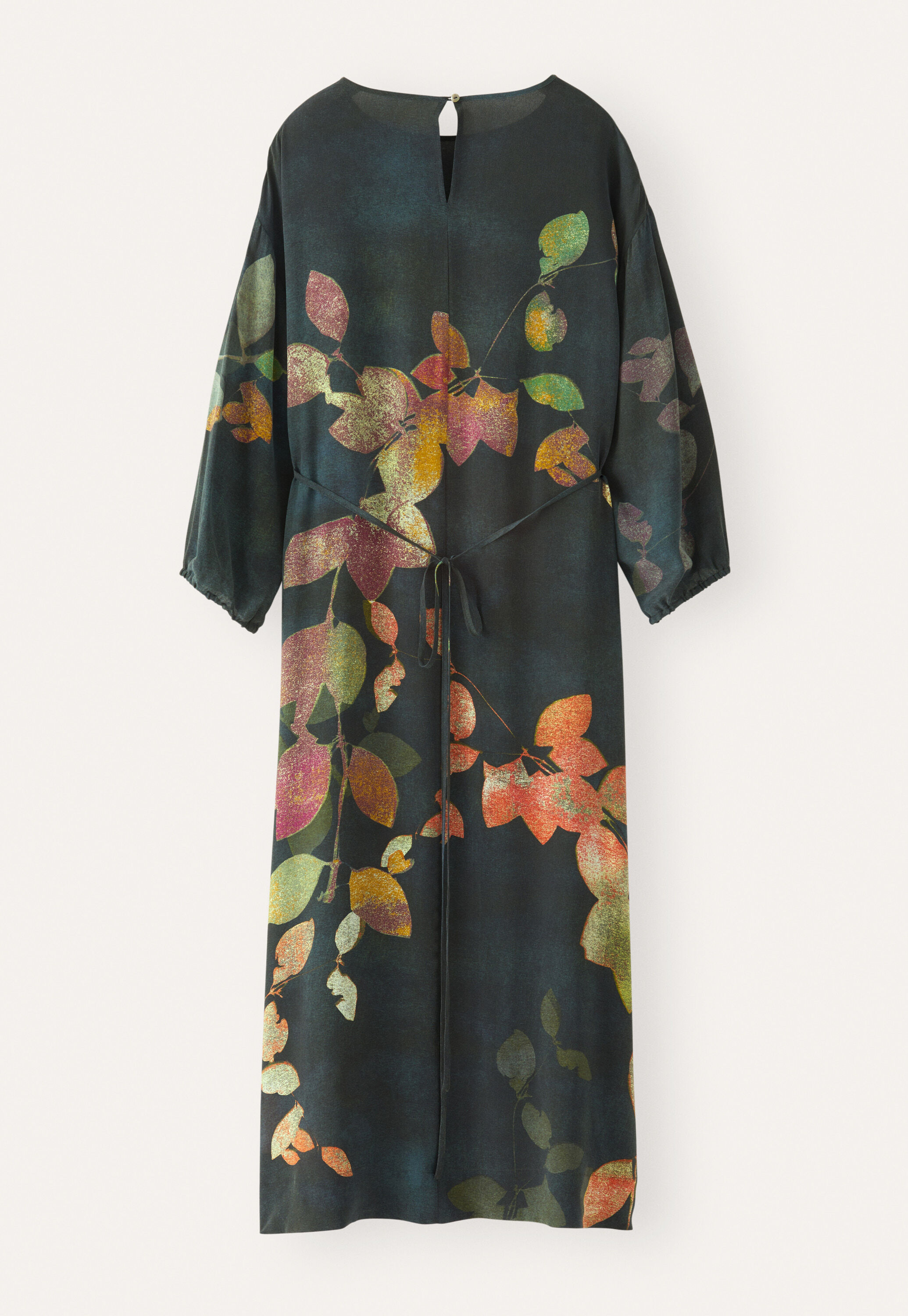 Printed dress with ties