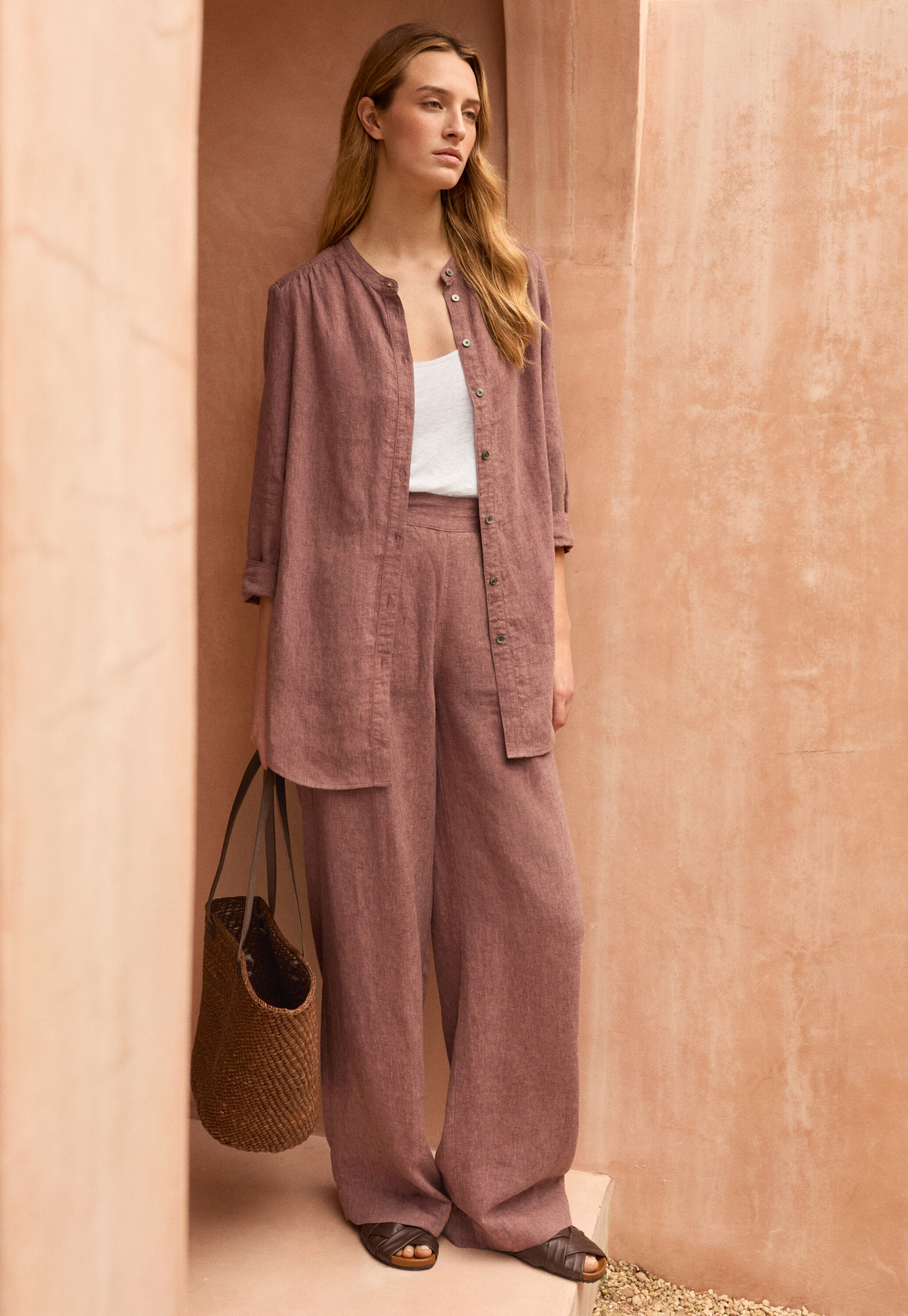 Flat-front trousers