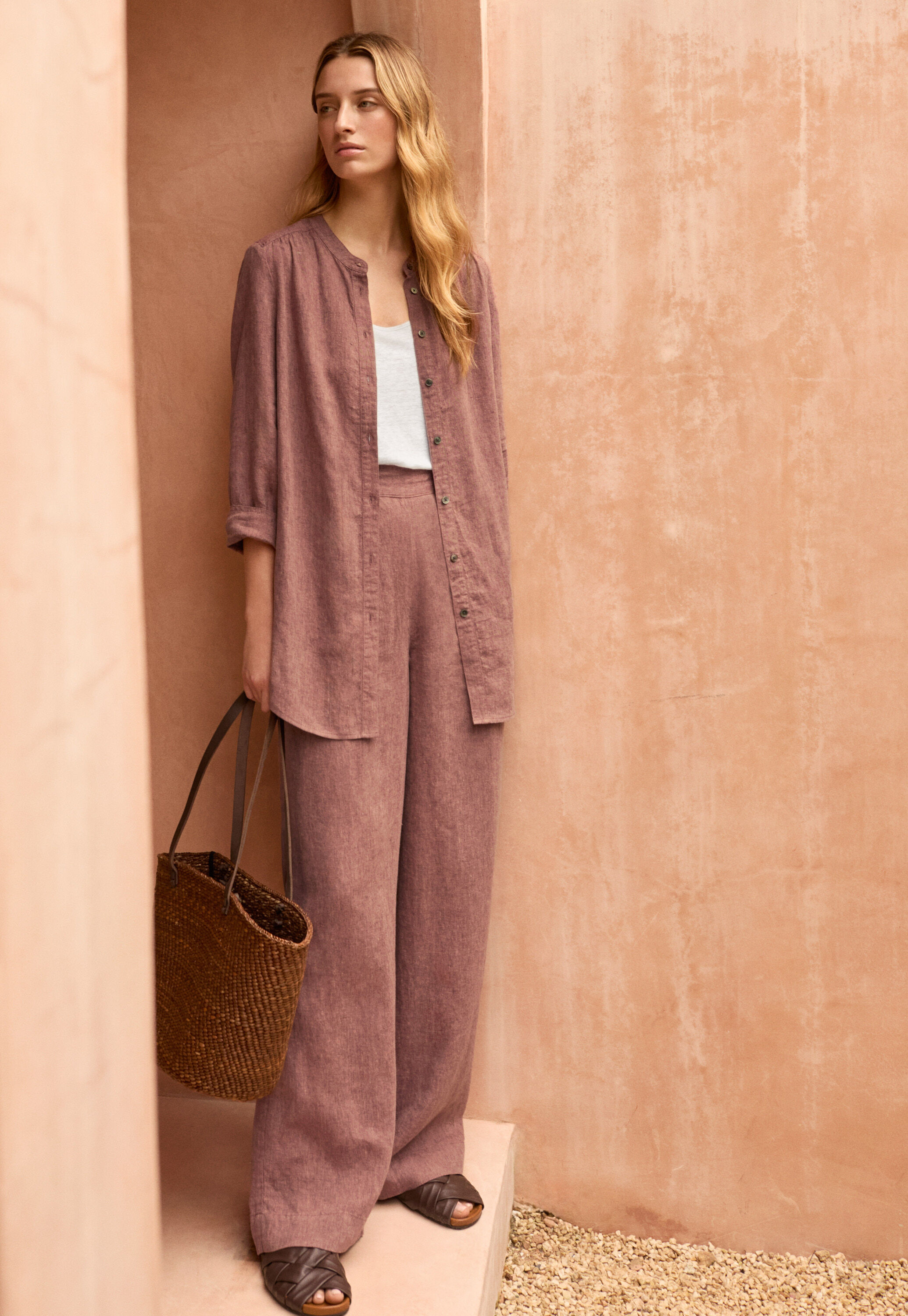 Flat-front trousers