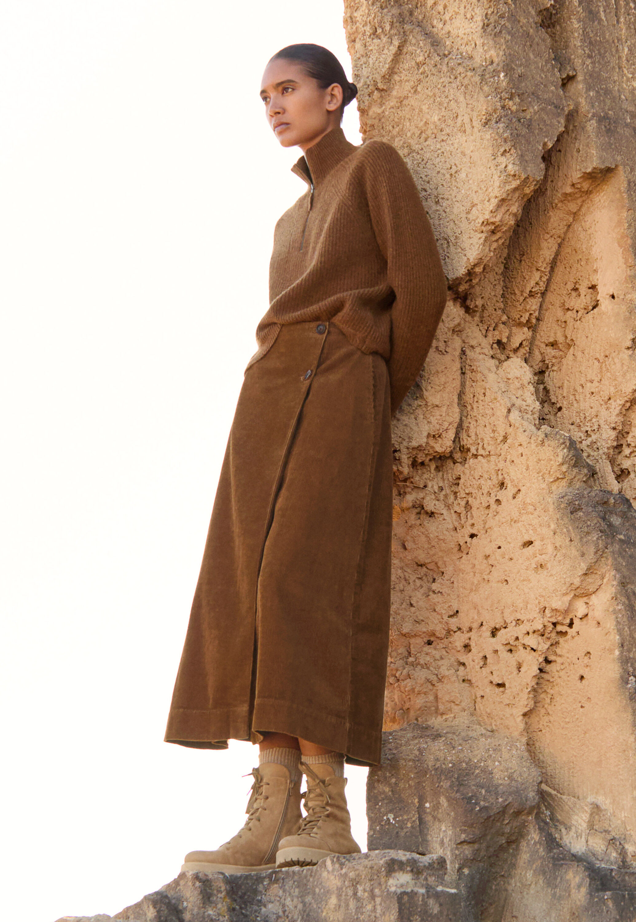 Zip-front sweater