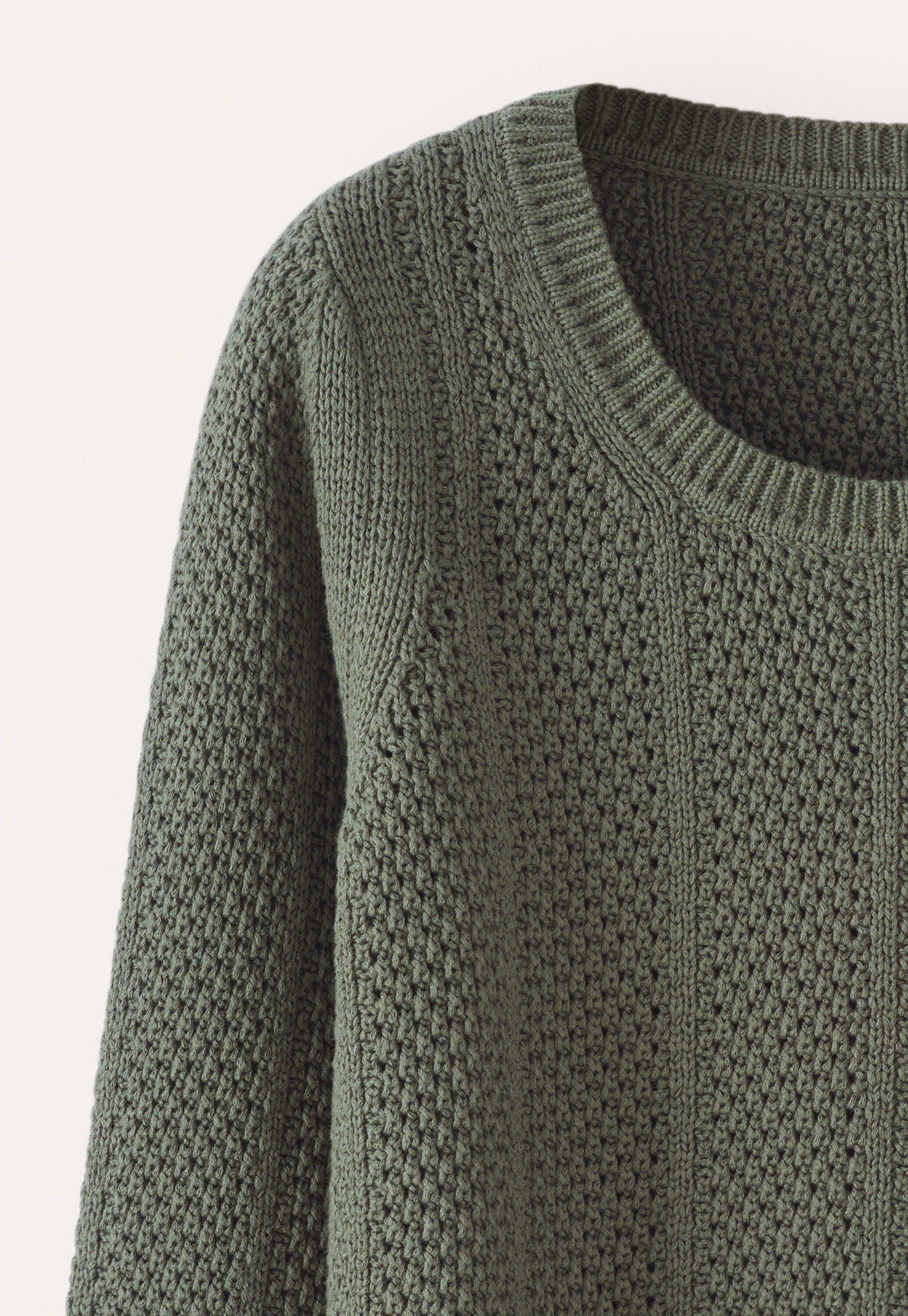 Open-stitch sweater