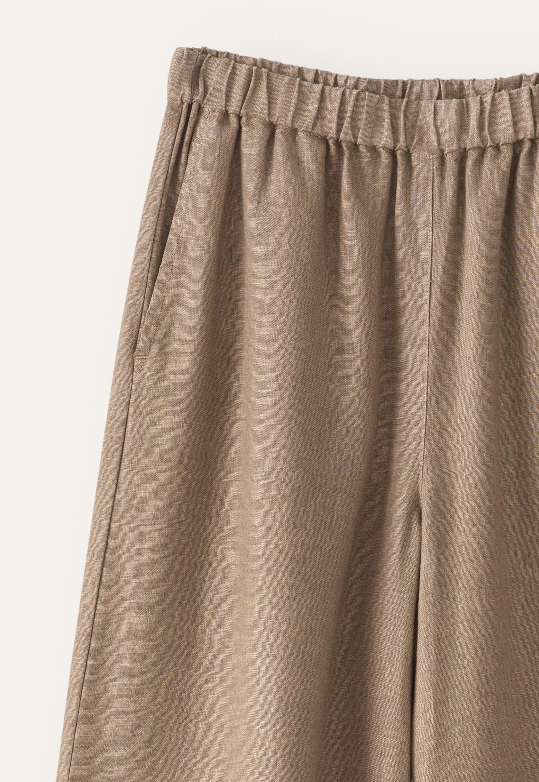 Wide-leg pull-on trousers
