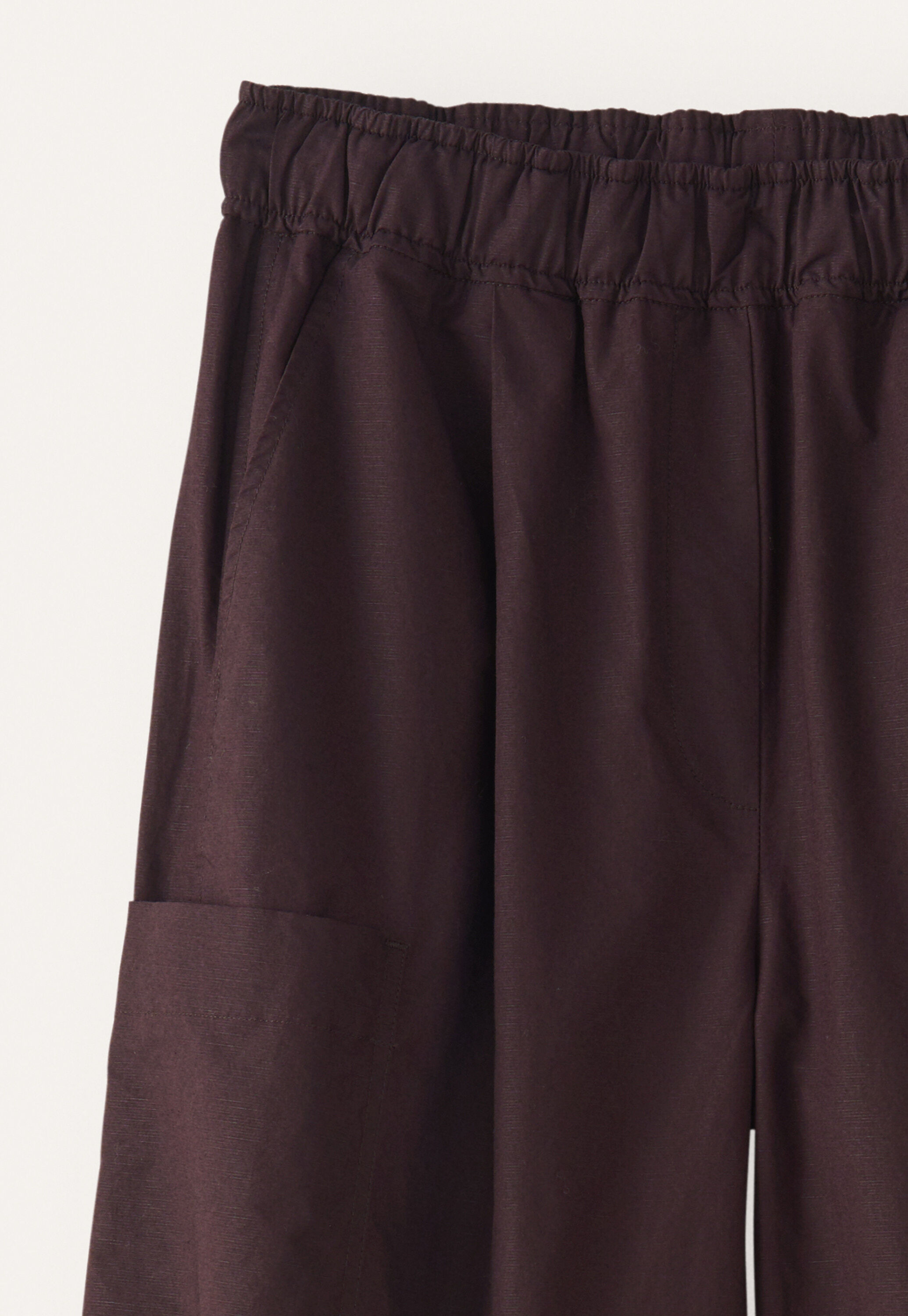 Cropped pull-on trousers
