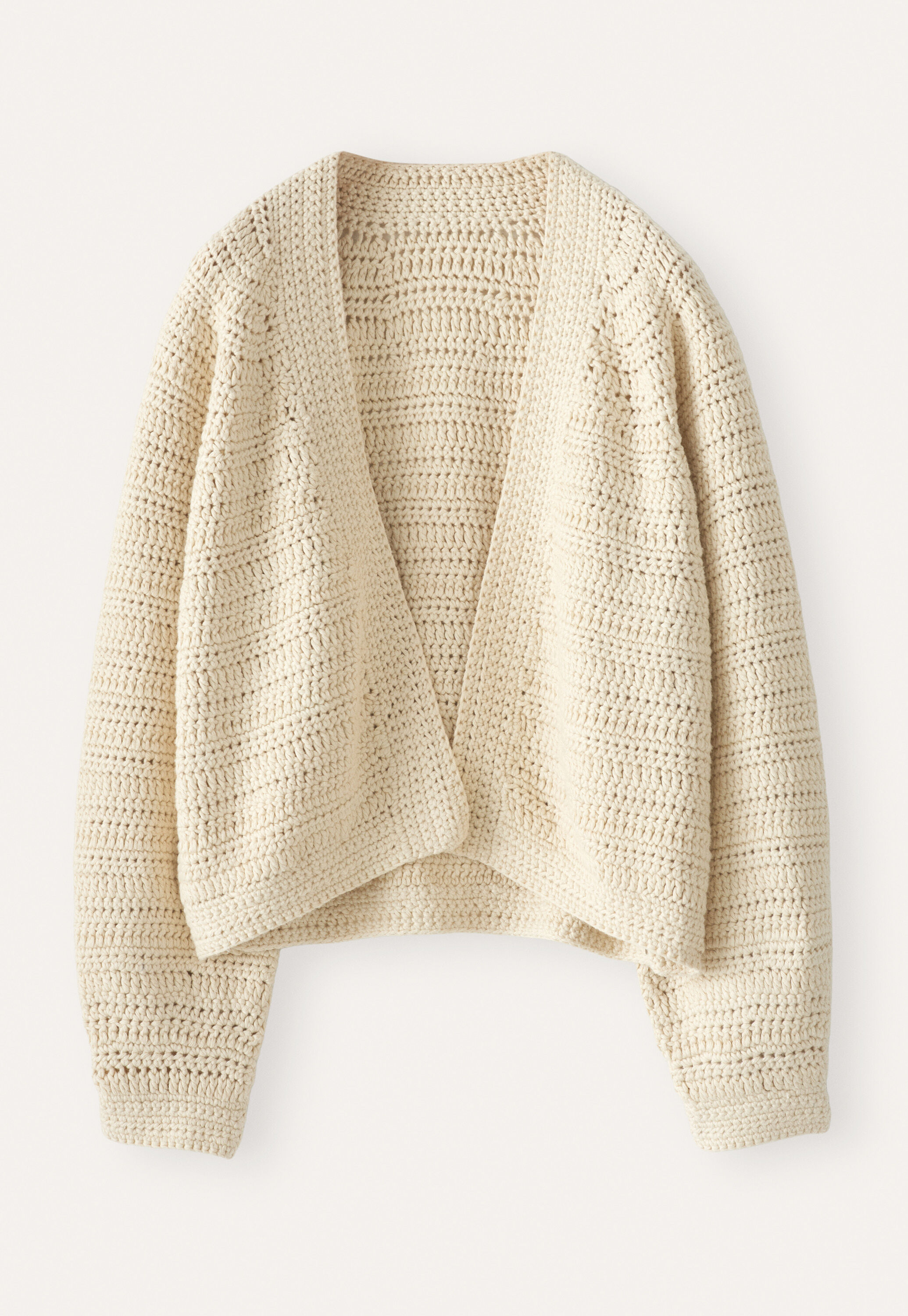 Hand-knit crochet cardigan