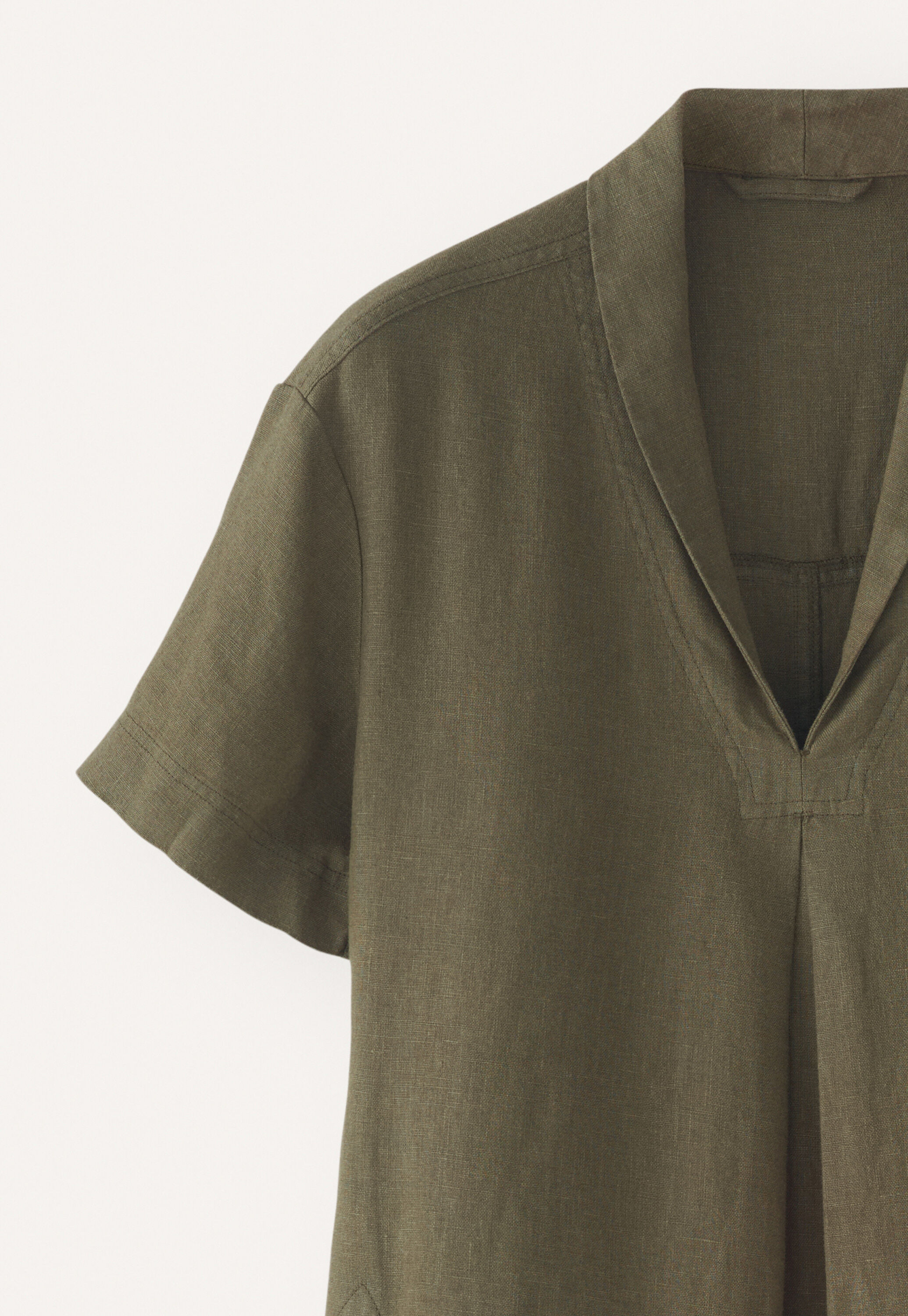 Shawl-collar dress