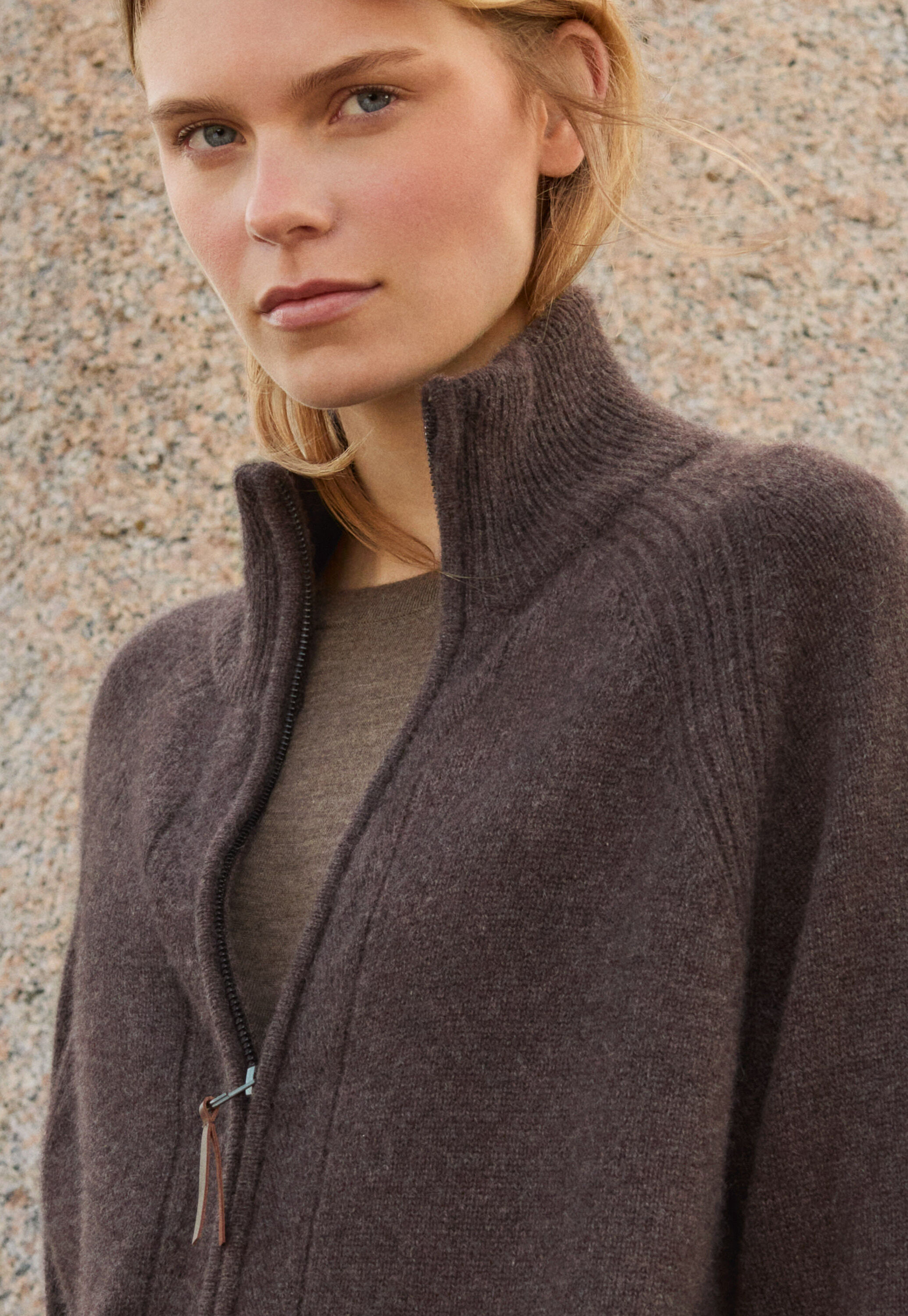 Funnel-neck sweater