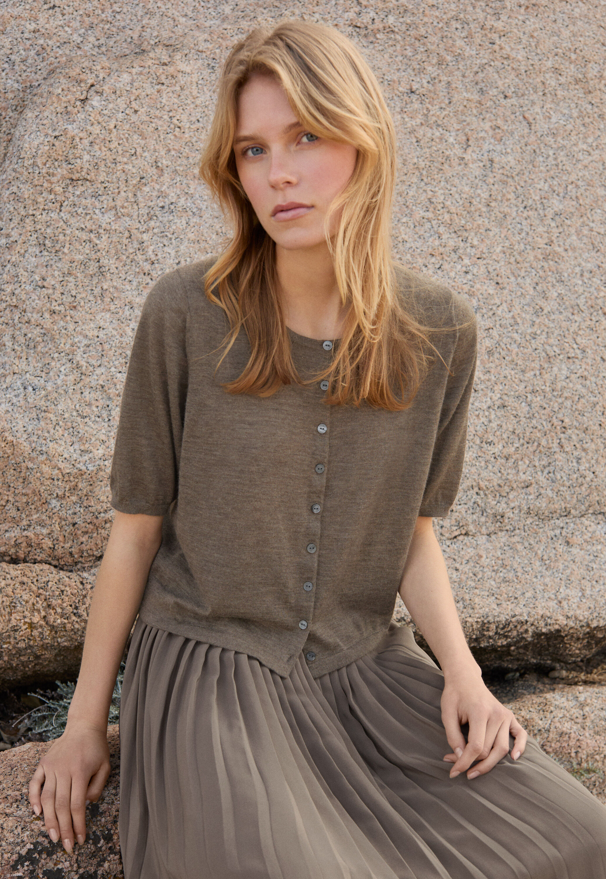 Funnel-neck sweater