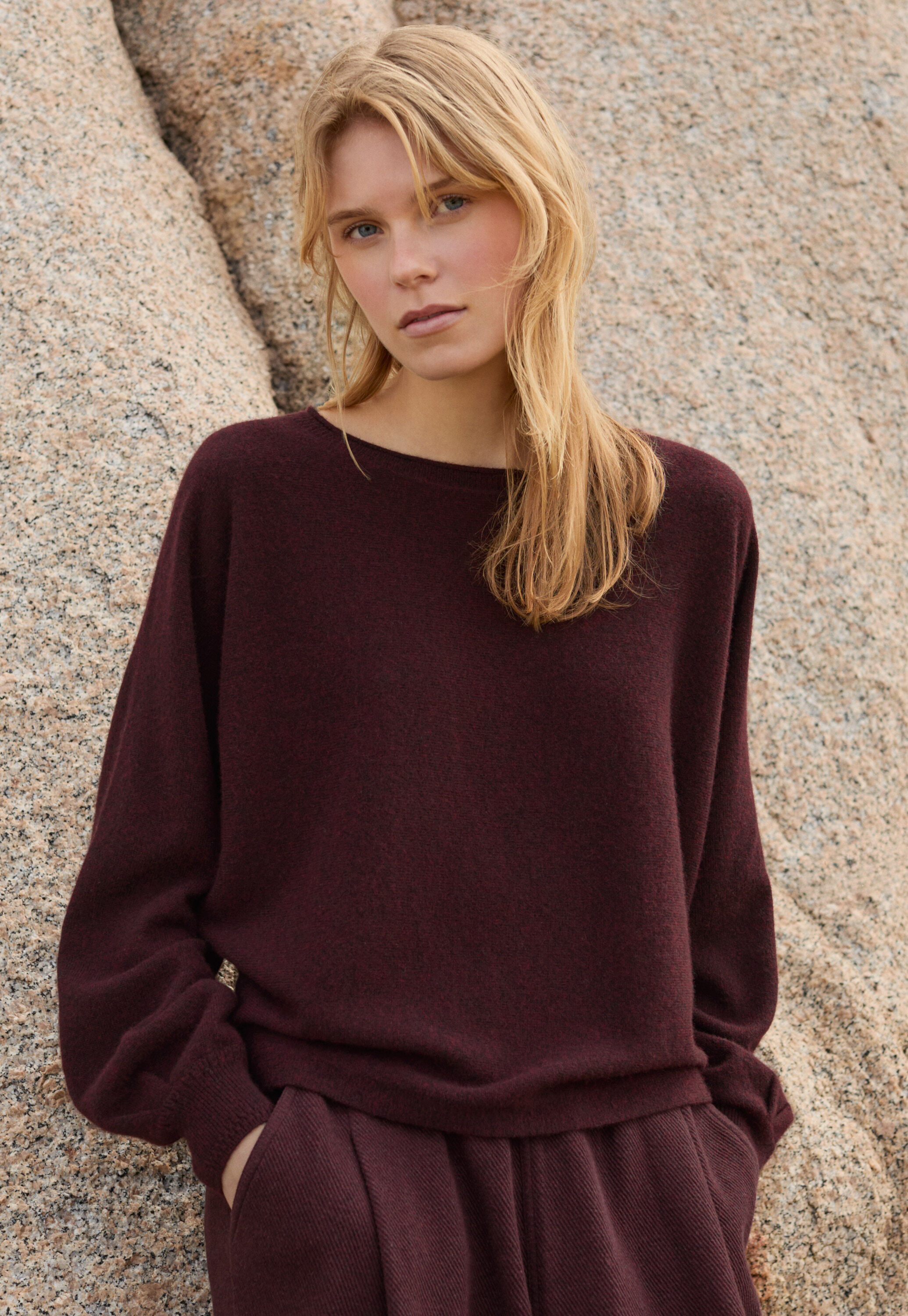 Funnel-neck sweater